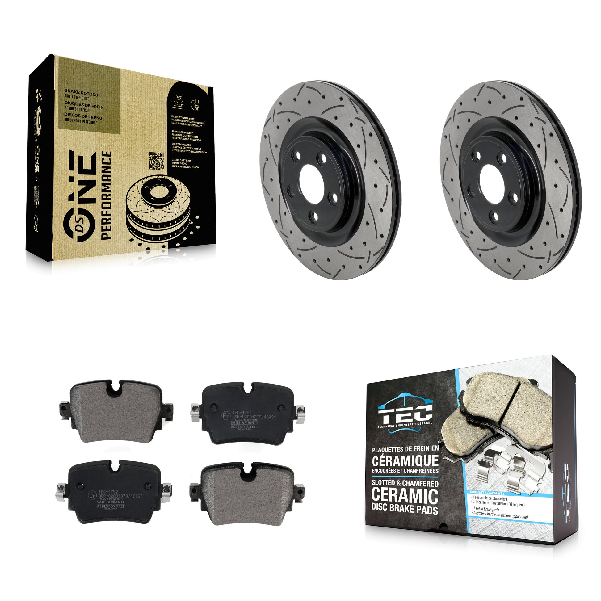 Transit Auto KDT-102059 Disc Brake Kit for 2014-2021 Jaguar XJ, Jaguar F-Type - Rear