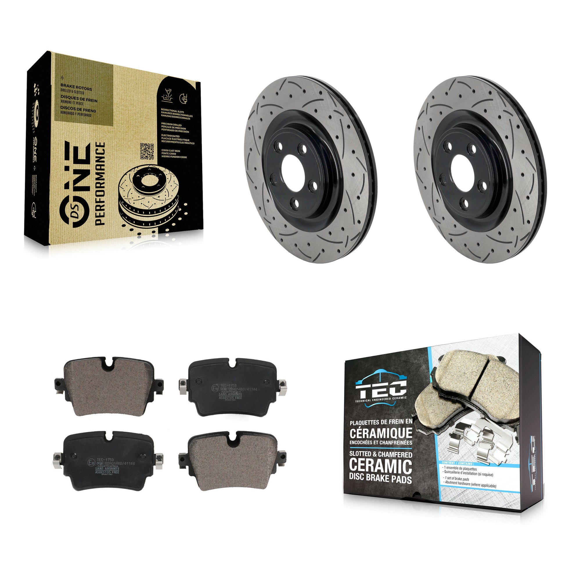 Transit Auto KDT-102061 Disc Brake Kit for 2019 Jaguar XJ - Rear