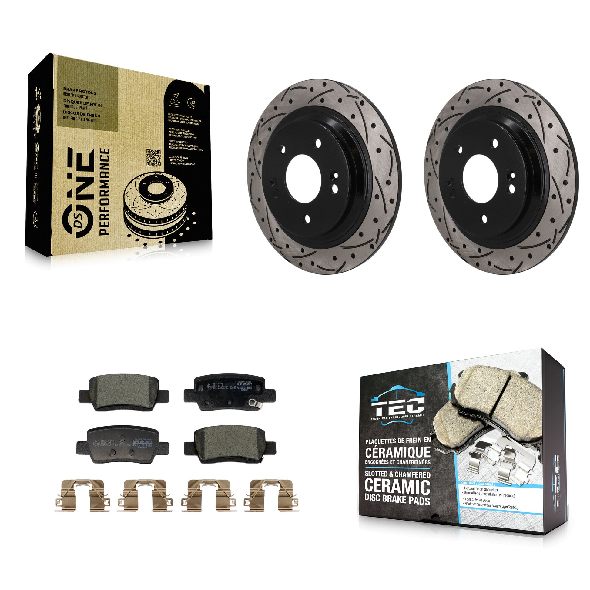 Transit Auto KDT-102068 Disc Brake Kit for 2021-2024 Kia Seltos - Rear
