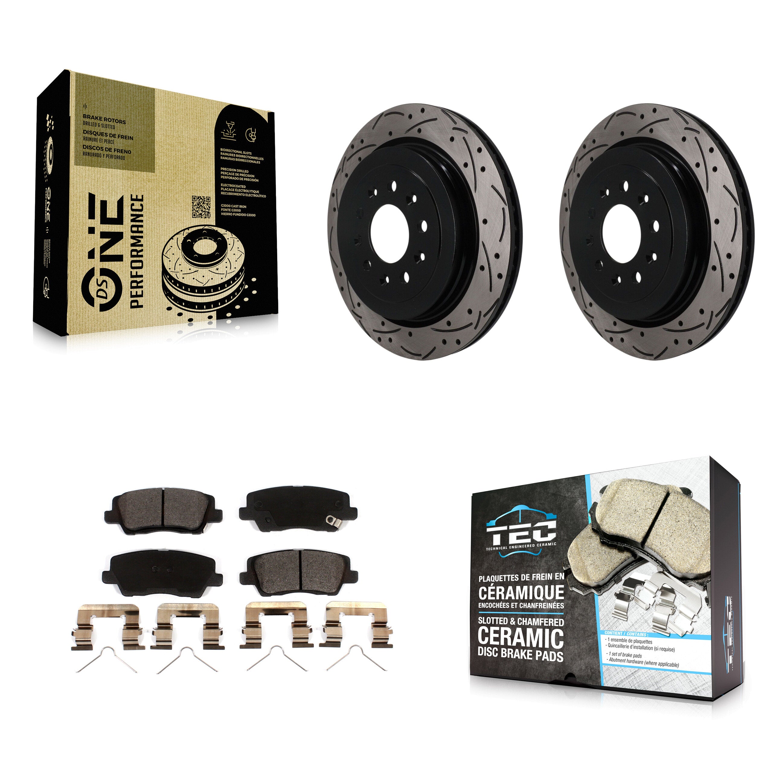 Transit Auto KDT-102072 Disc Brake Kit for 2016-2019 Cadillac ATS - Rear