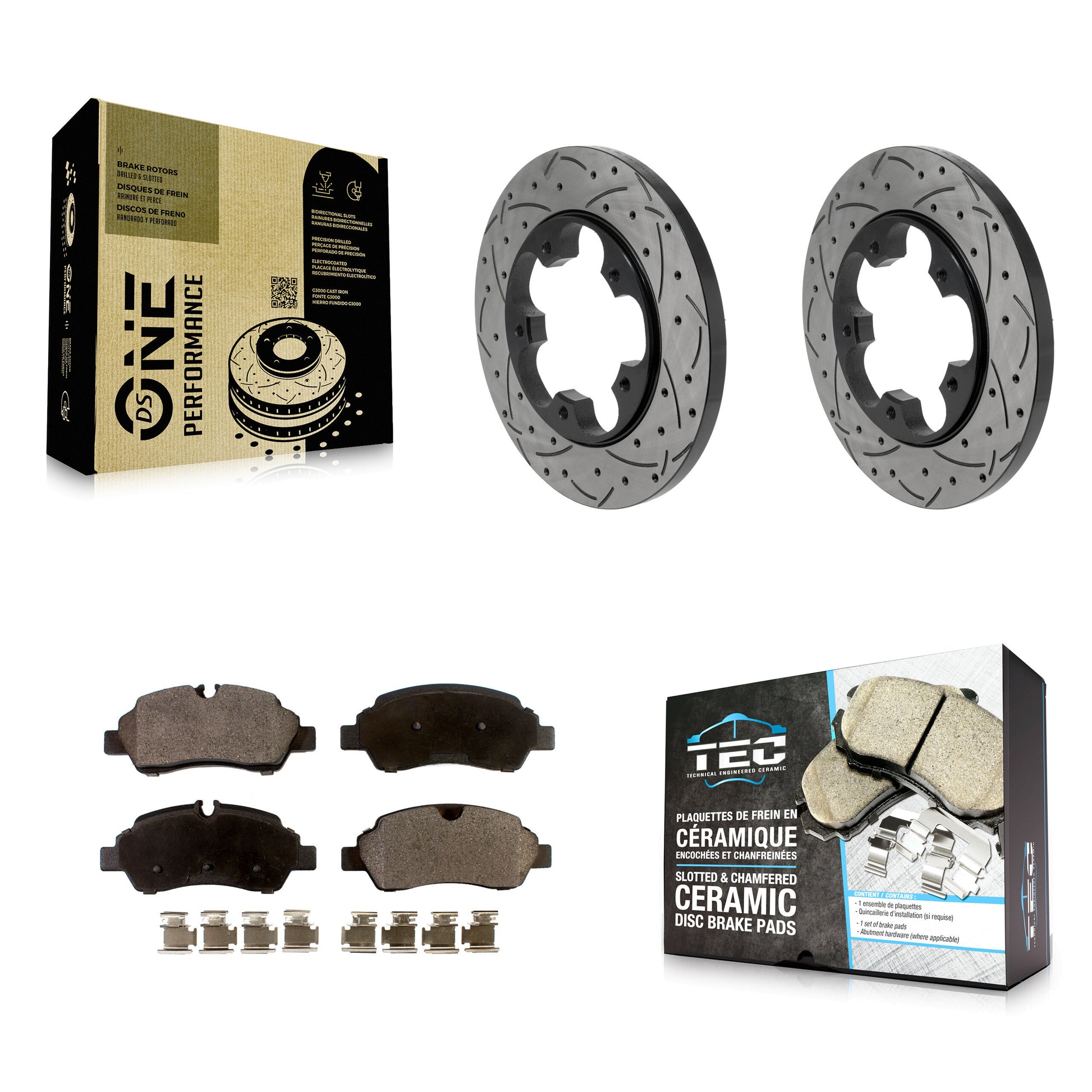 Transit Auto KDT-102075 Disc Brake Kit for 2015-2019 Ford Transit-350 HD, Ford Transit-150 and More - Rear