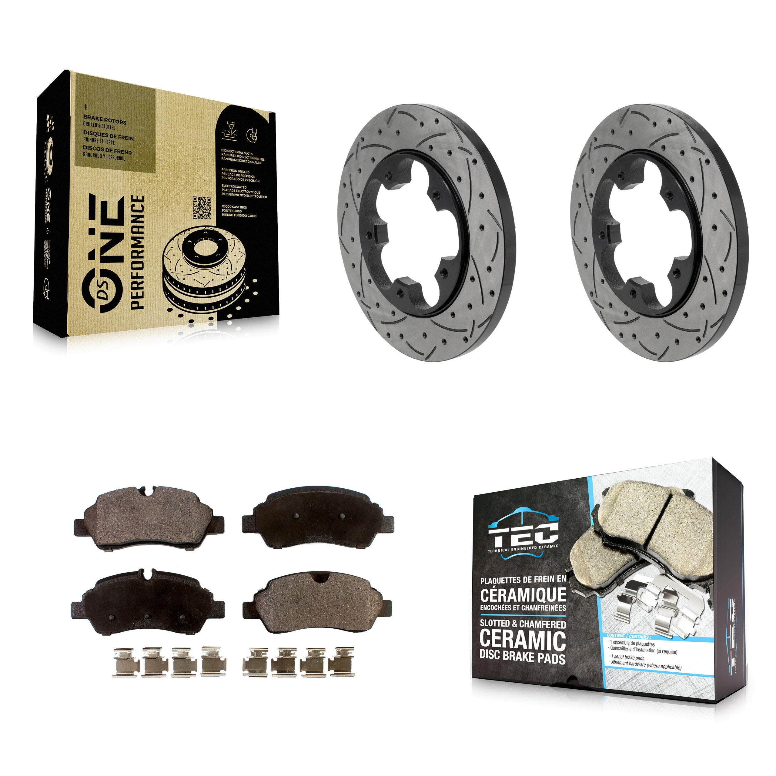 Transit Auto KDT-102075 Disc Brake Kit for 2015-2019 Ford Transit-350 HD, Ford Transit-150 and More - Rear