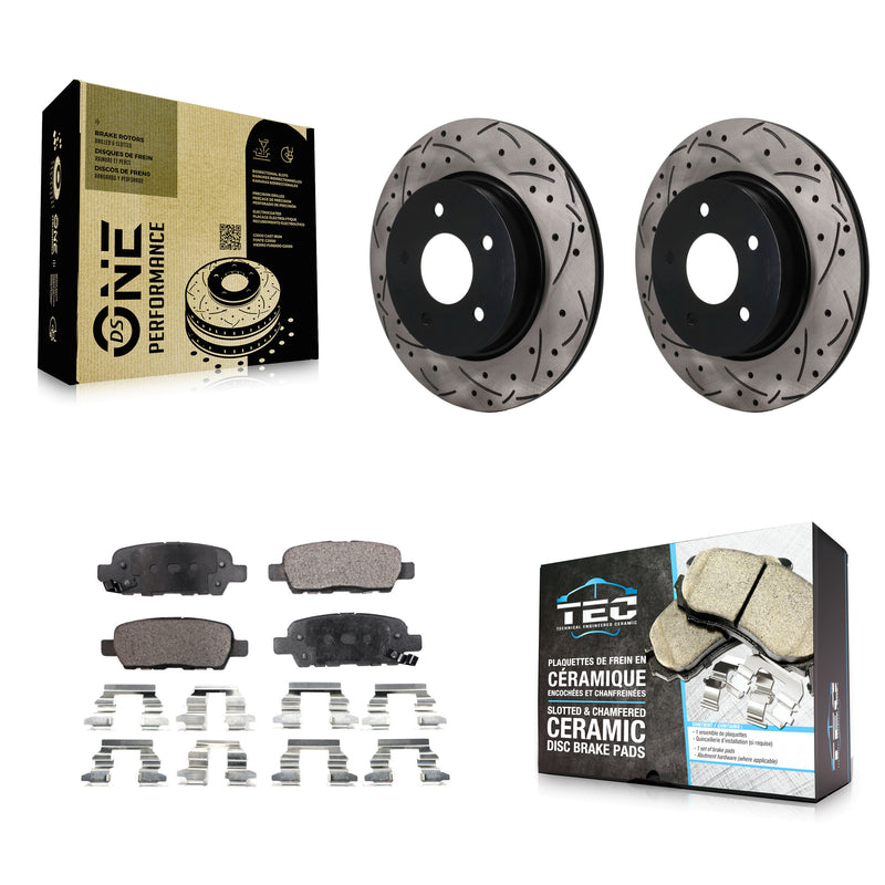 Transit Auto KDT-102080 Disc Brake Kit for 2017-2019 Nissan Rogue Sport, Nissan LEAF, Nissan Qashqai - Rear