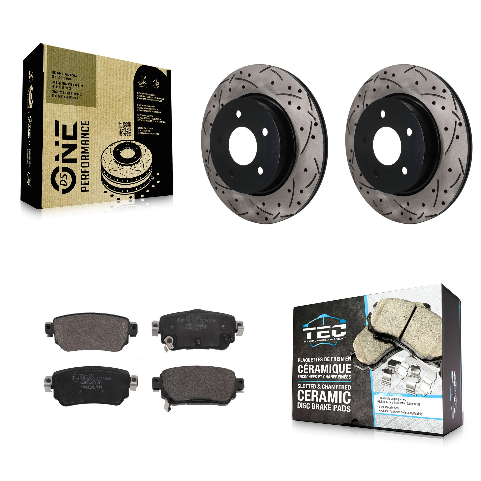 Transit Auto KDT-102081 Disc Brake Kit for 2018-2023 Nissan LEAF, Nissan Rogue Sport and More - Rear