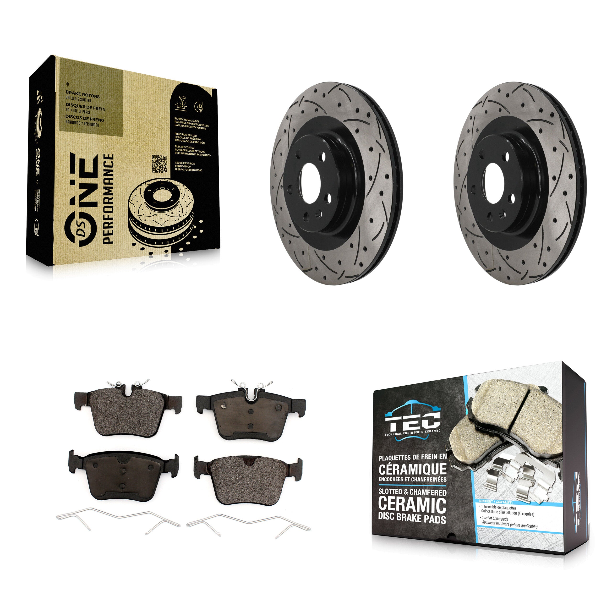 Transit Auto KDT-102083 Disc Brake Kit for 2016-2024 Volvo S60, Volvo S90 and More - Rear