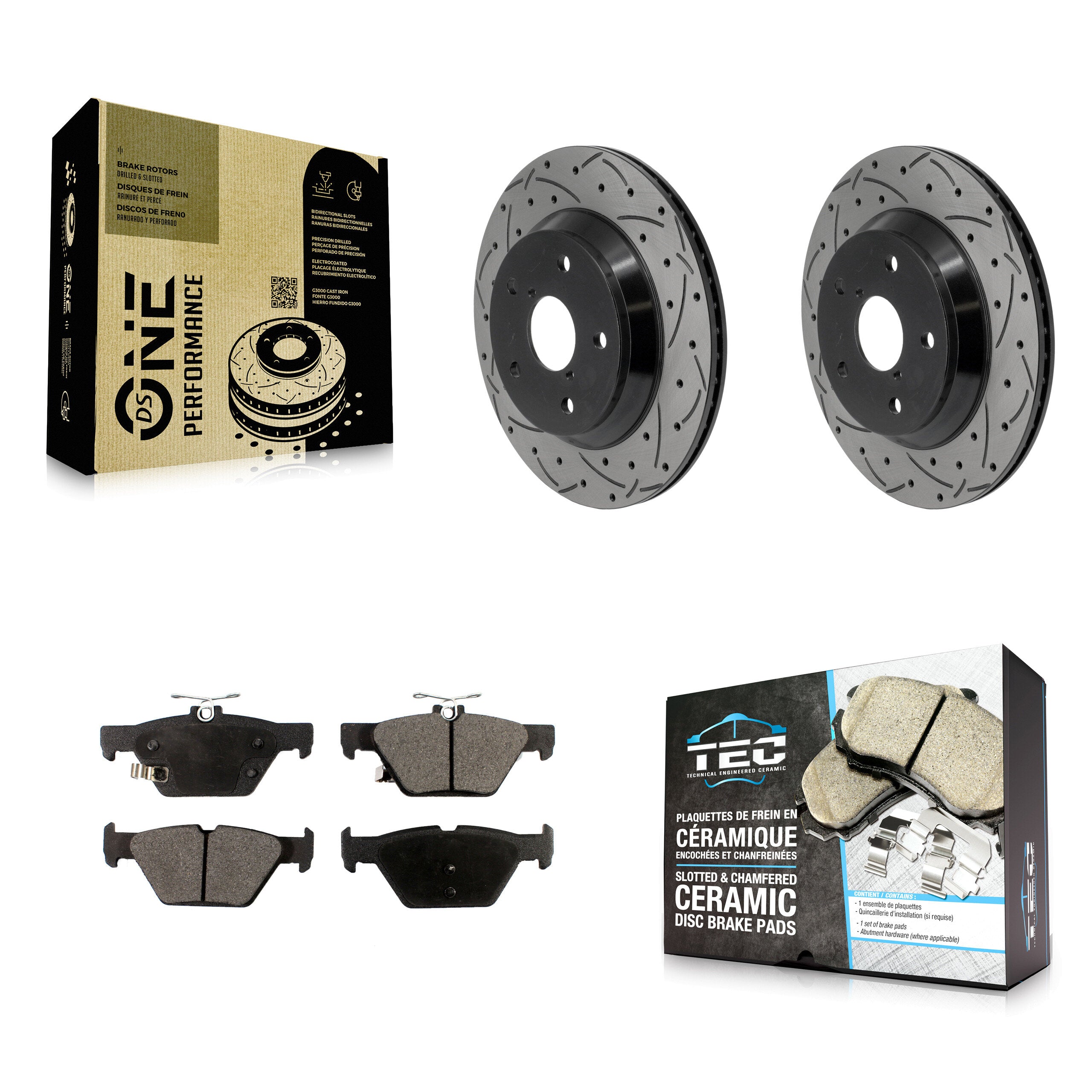 Transit Auto KDT-102086 Disc Brake Kit for 2019-2024 Subaru Crosstrek, Subaru Forester - Rear