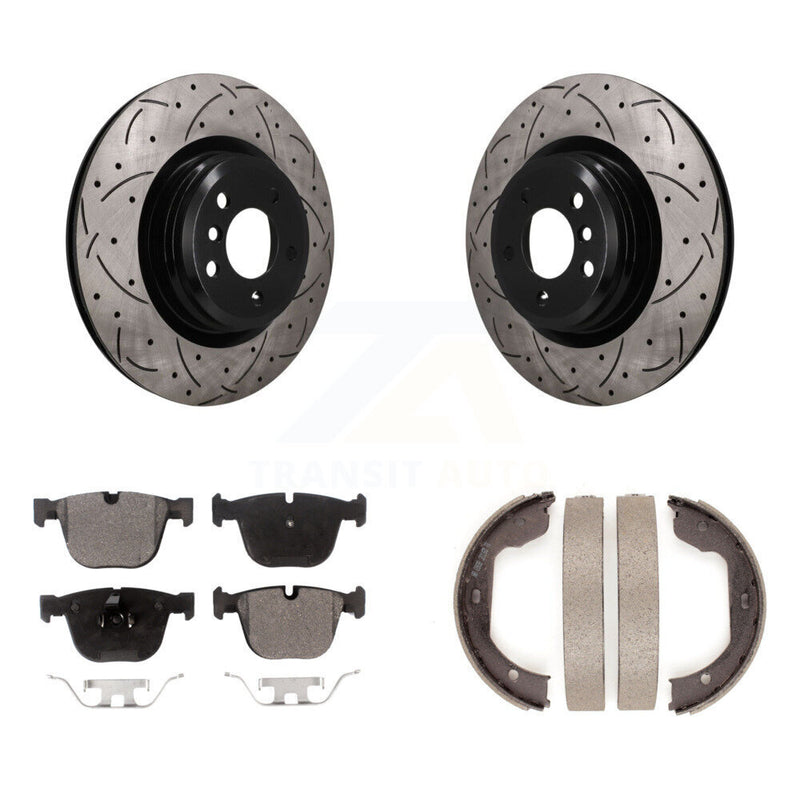 Transit Auto KDT-102146 Disc Brake Kit for 2009-2016 BMW ActiveHybrid 7, BMW Alpina B7 and More - Rear