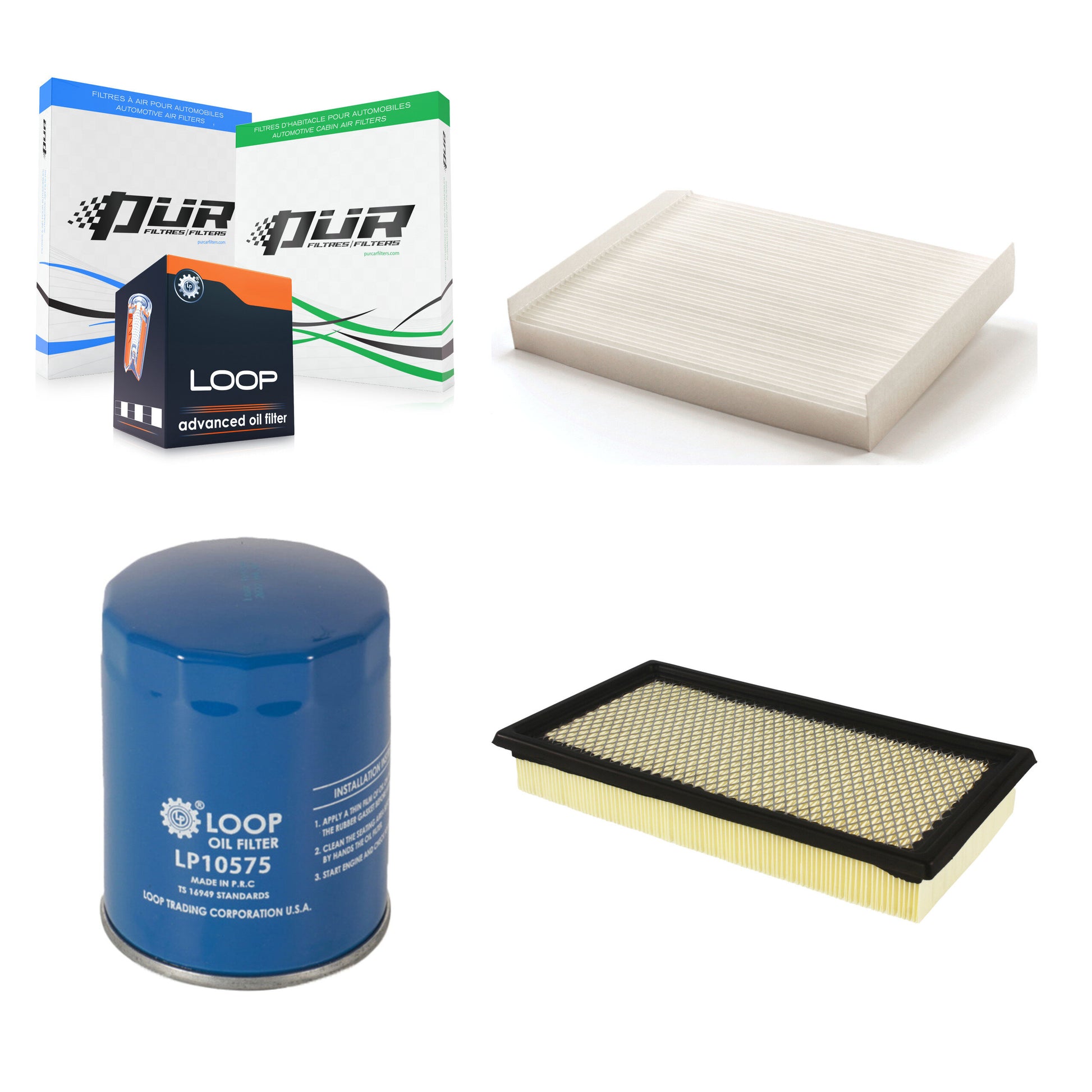 PUR KFM-100342 Cabin Air Filter for 2010-2012 Lincoln MKZ, Ford Fusion