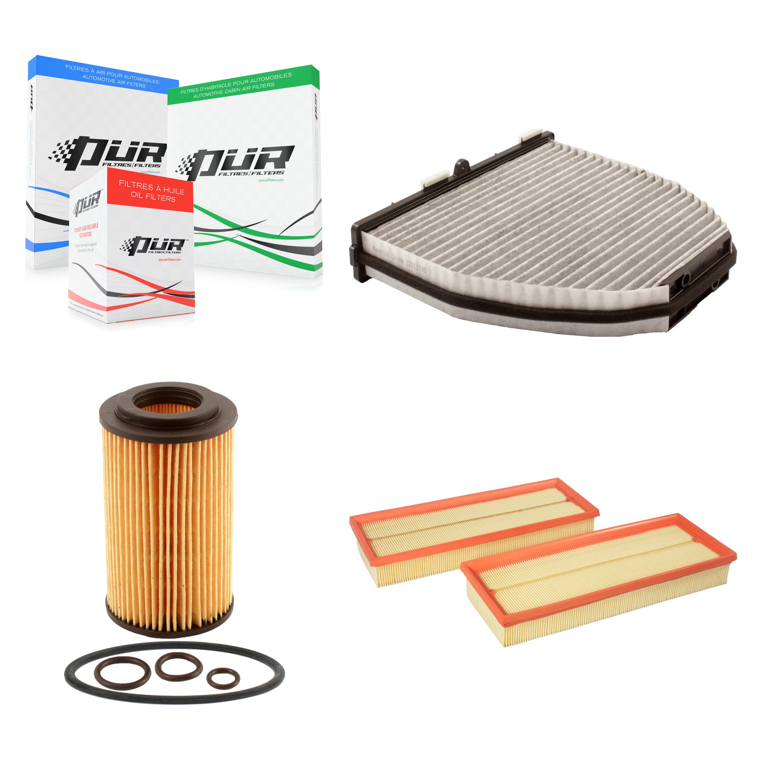 PUR KFM-100464 Cabin Air Filter for 2008-2012 Mercedes-Benz C250, Mercedes-Benz C300 and More