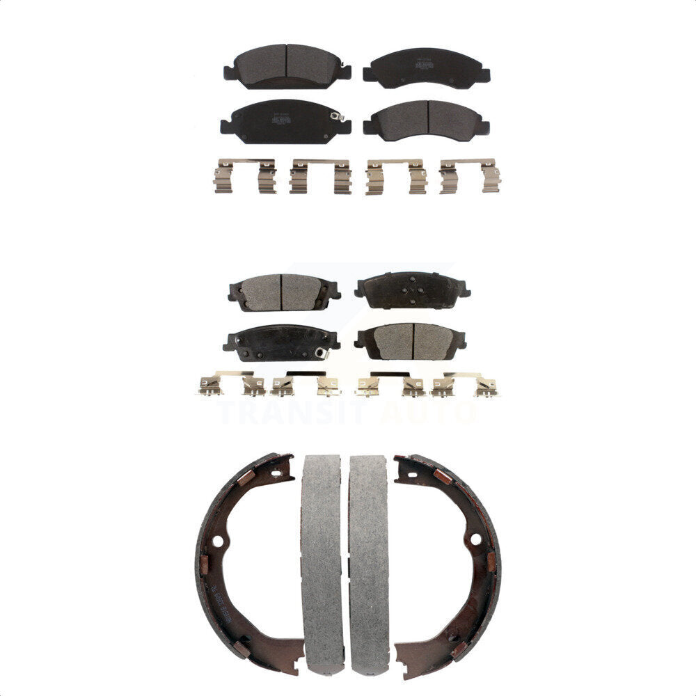 Transit Auto KFN-100511 Disc Brake Pad for 2014-2020 Chevrolet Silverado 1500 LD, GMC Sierra 1500 Limited and More - Front and Rear