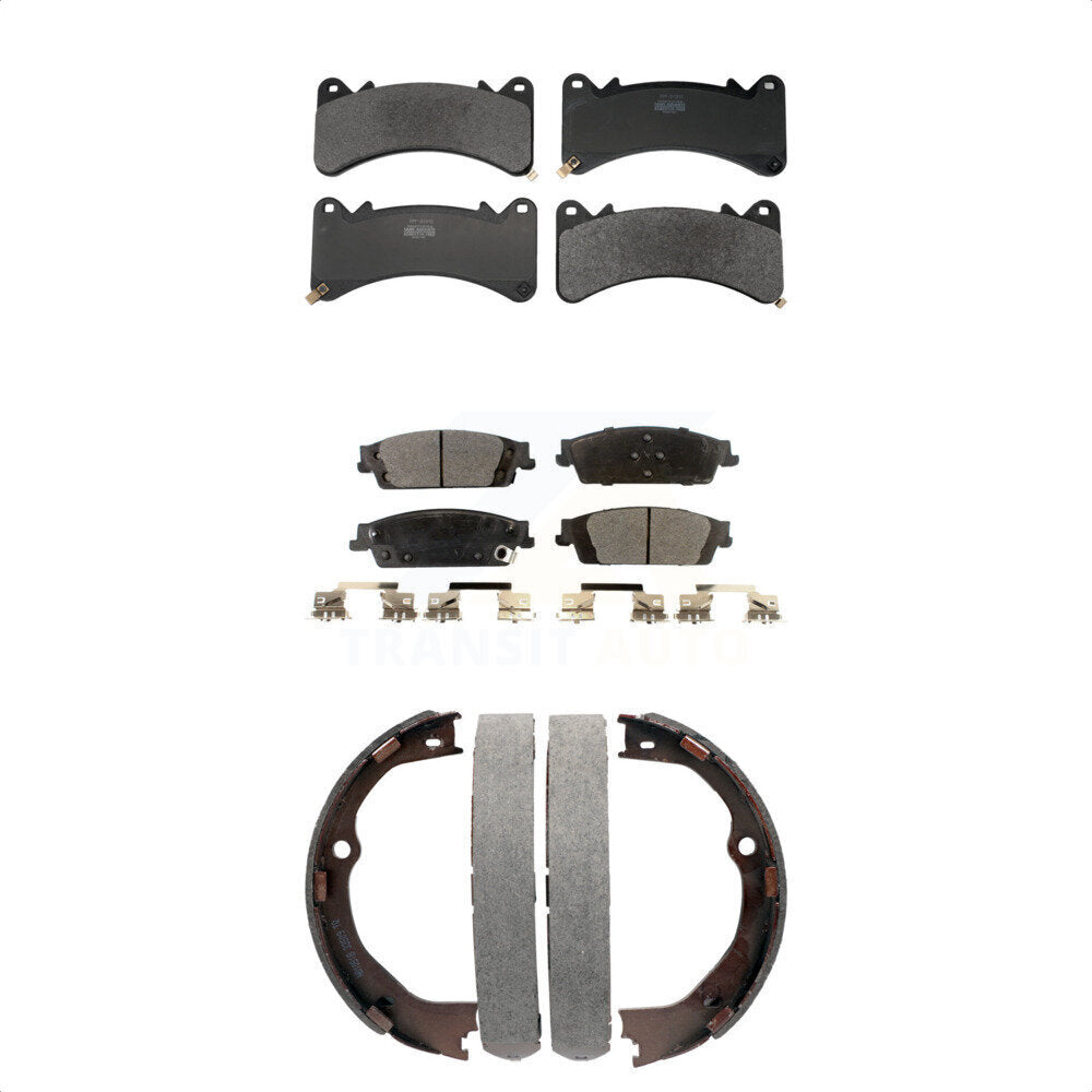 Transit Auto KFN-100875 Disc Brake Pad for 2014-2020 Chevrolet Silverado 1500 LD, GMC Sierra 1500 Limited and More - Front and Rear