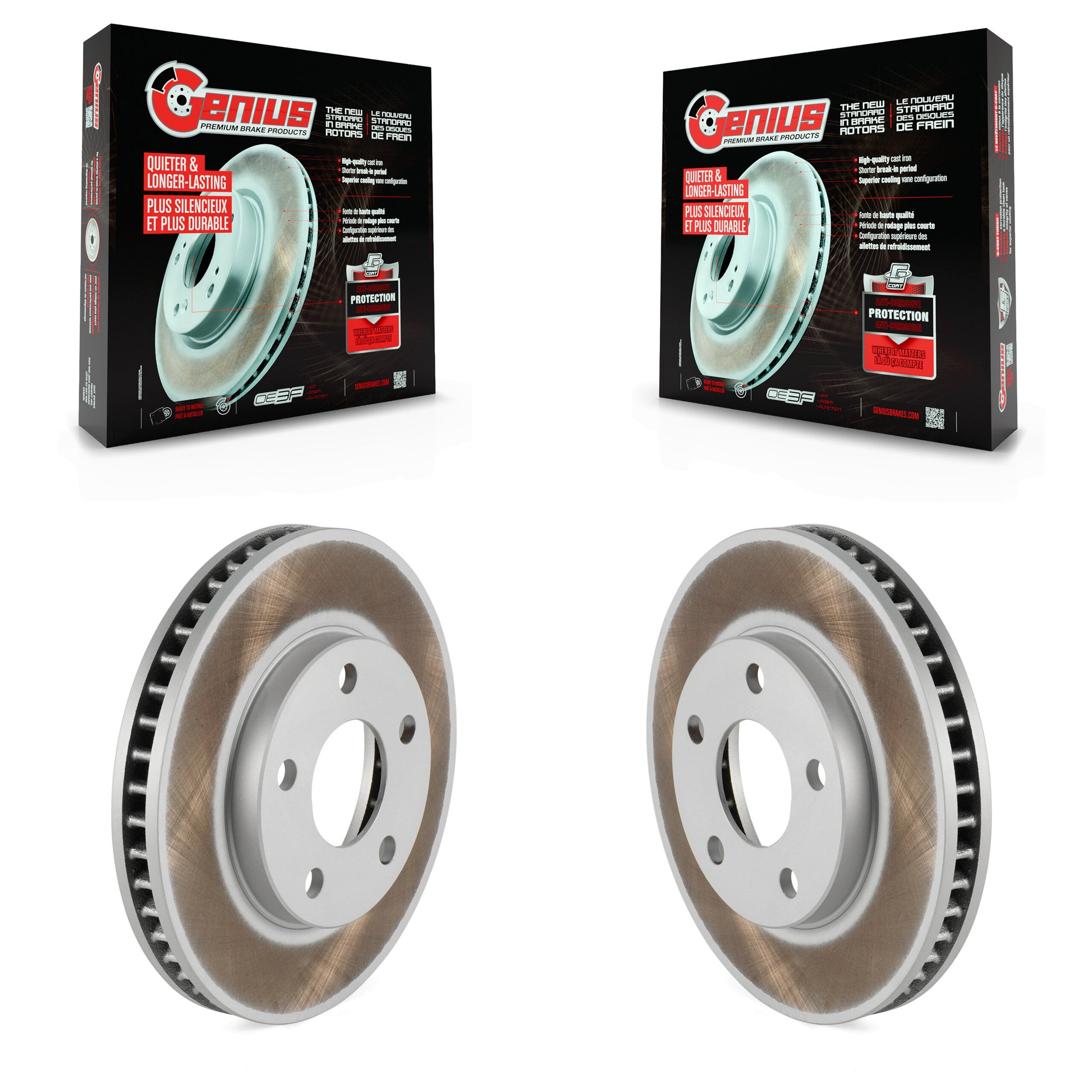 Genius KG-100013 Disc Brake Rotor for 1990-2005 Chevrolet Venture, Oldsmobile Silhouette and More - Front