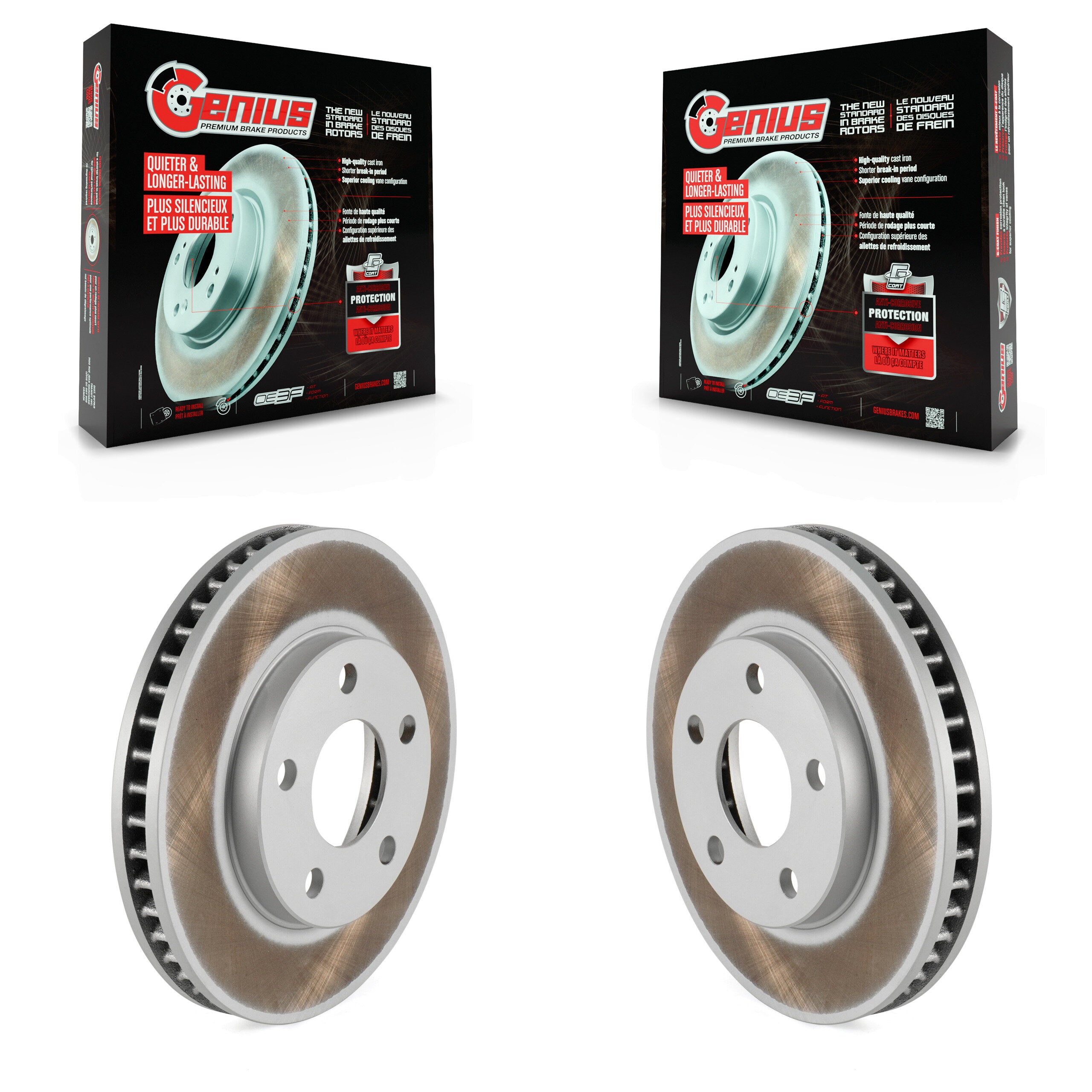 Genius KG-100013 Disc Brake Rotor for 1990-2005 Chevrolet Venture, Oldsmobile Silhouette and More - Front