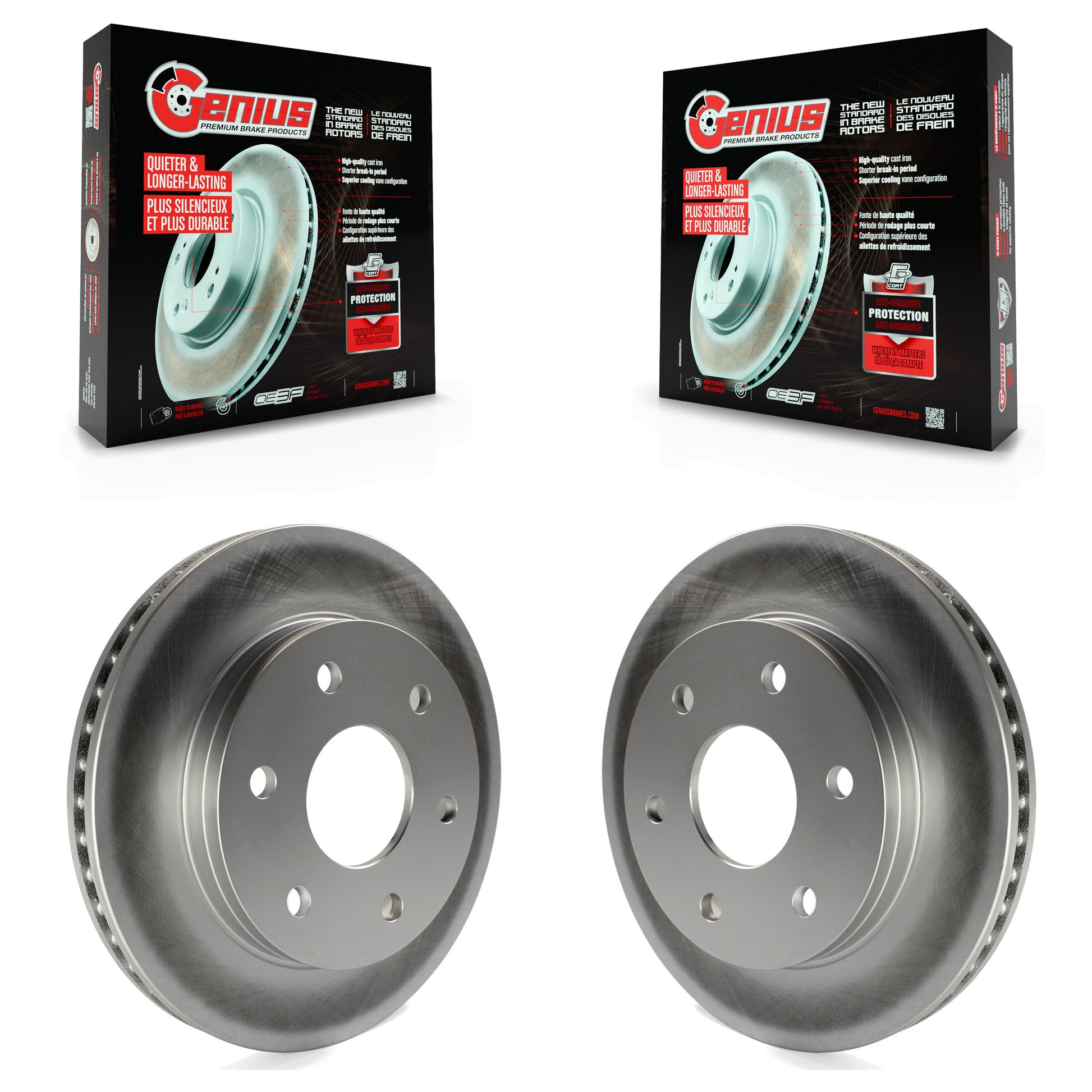 Genius KG-100017 Disc Brake Rotor for 1999-2008 Chevrolet Silverado 1500 Classic, GMC Sierra 1500 Classic and More - Front