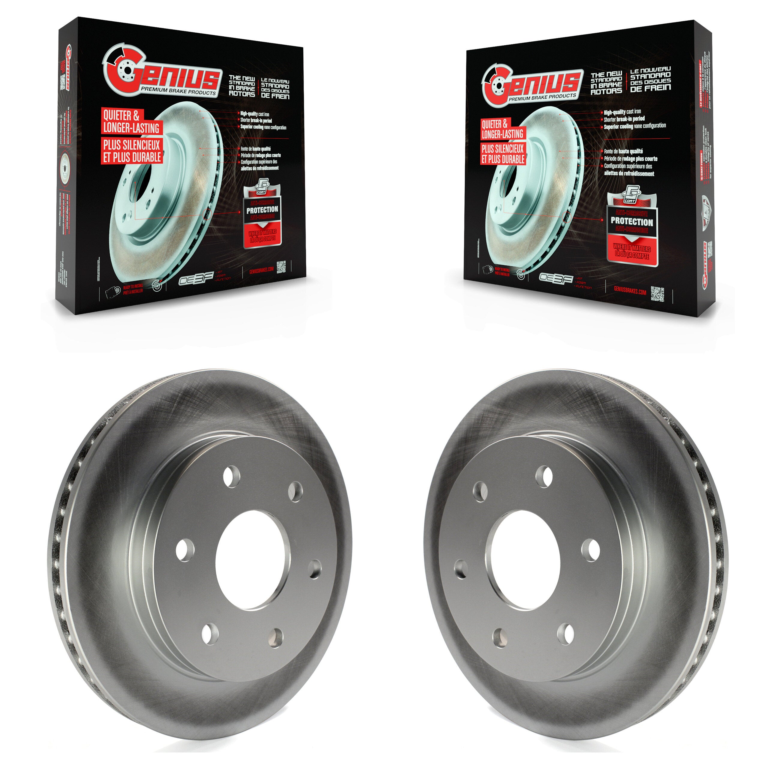 Genius KG-100017 Disc Brake Rotor for 1999-2008 Chevrolet Silverado 1500 Classic, GMC Sierra 1500 Classic and More - Front