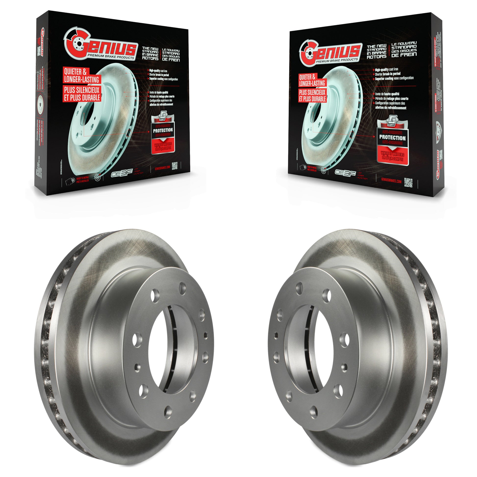 Genius KG-100018 Disc Brake Rotor for 1999-2024 GMC Savana 3500, Chevrolet Express 3500 and More - Front