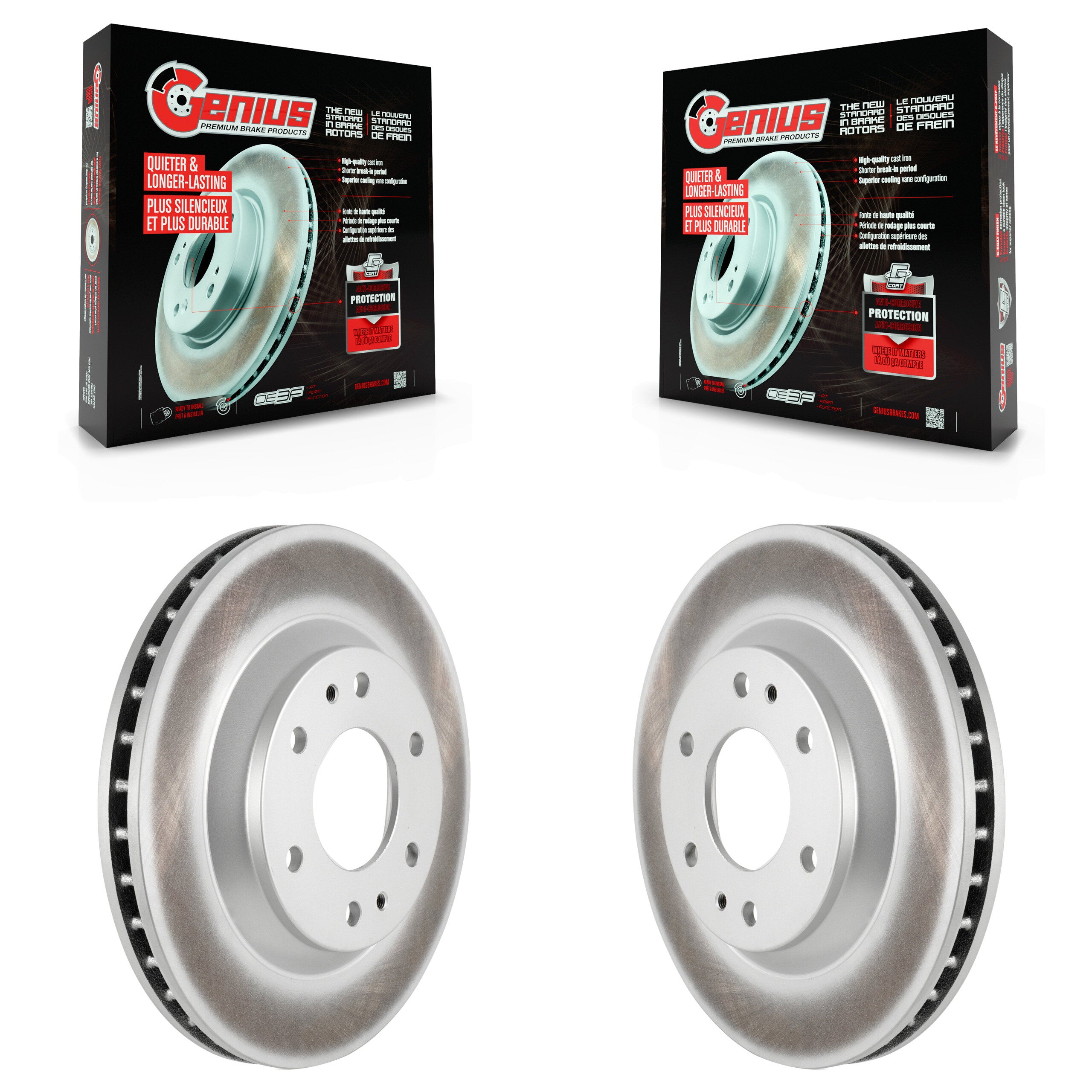 Genius KG-100022 Disc Brake Rotor for 2002-2005 Chevrolet Trailblazer, GMC Envoy and More - Front