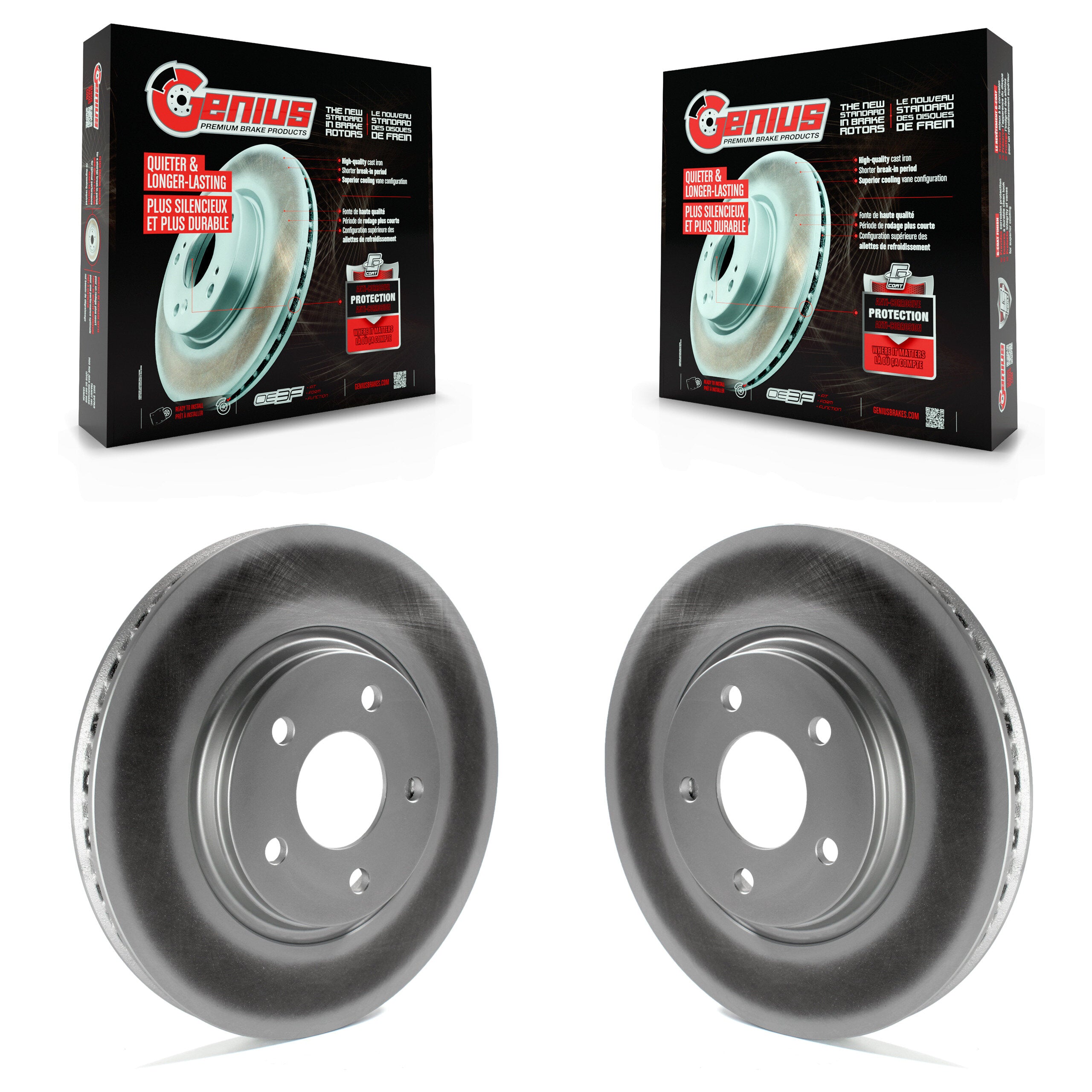 Genius KG-100028 Disc Brake Rotor for 2004-2012 Chevrolet HHR, Chevrolet Malibu and More - Front
