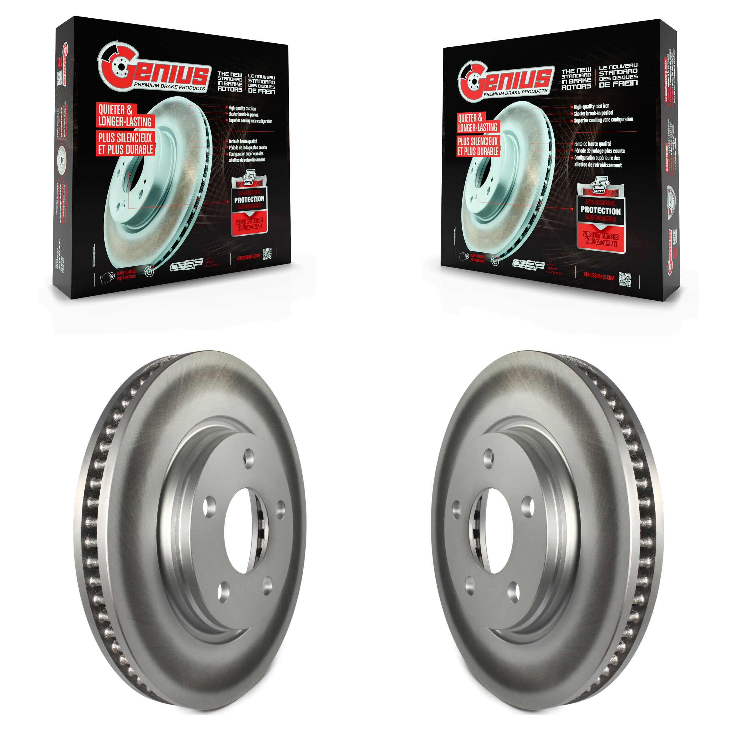 Genius KG-100029 Disc Brake Rotor for 2004-2009 Buick Allure, Buick LaCrosse and More - Front