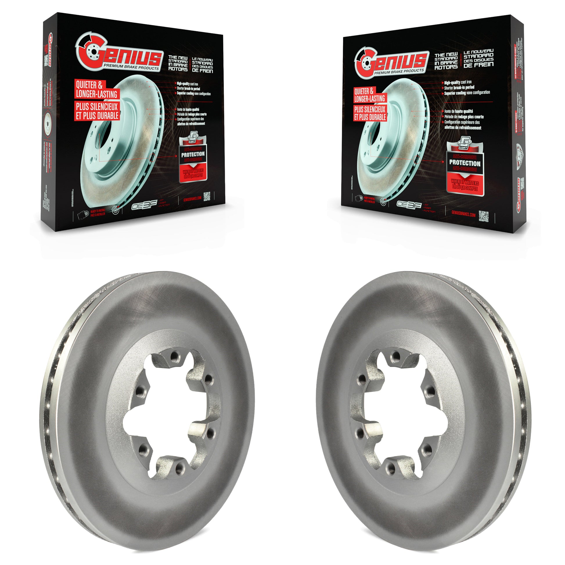 Genius KG-100031 Disc Brake Rotor for 2004-2008 Isuzu i-290, Isuzu i-370 and More - Front