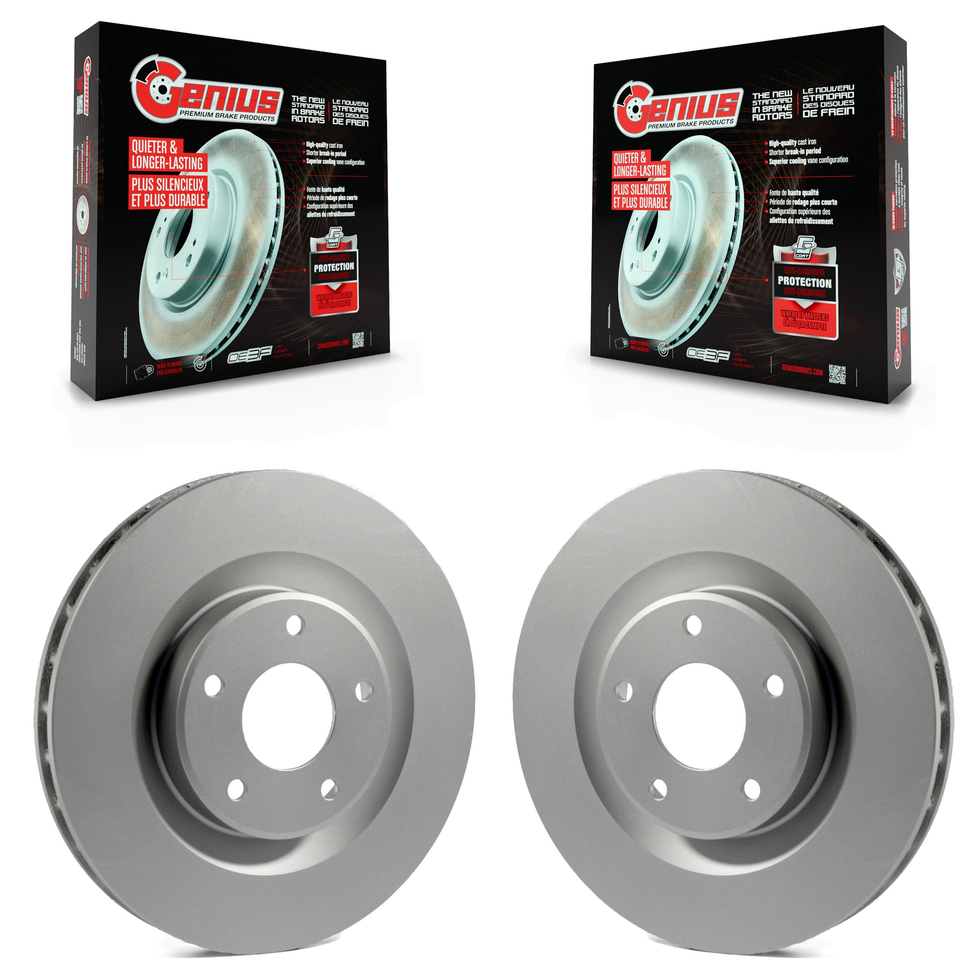 Genius KG-100033 Disc Brake Rotor for 2004-2013 Cadillac XLR, Chevrolet Corvette - Front