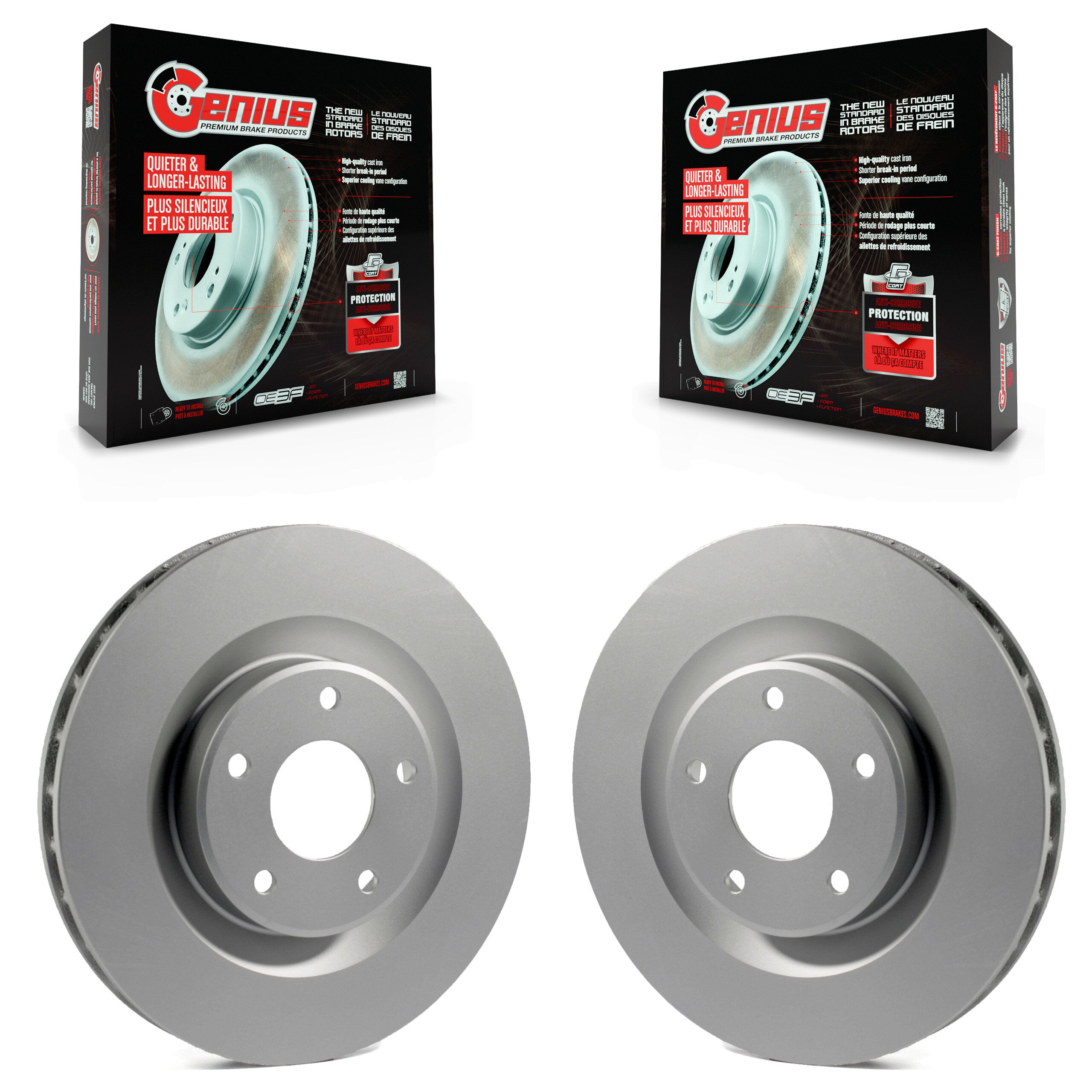 Genius KG-100033 Disc Brake Rotor for 2004-2013 Cadillac XLR, Chevrolet Corvette - Front