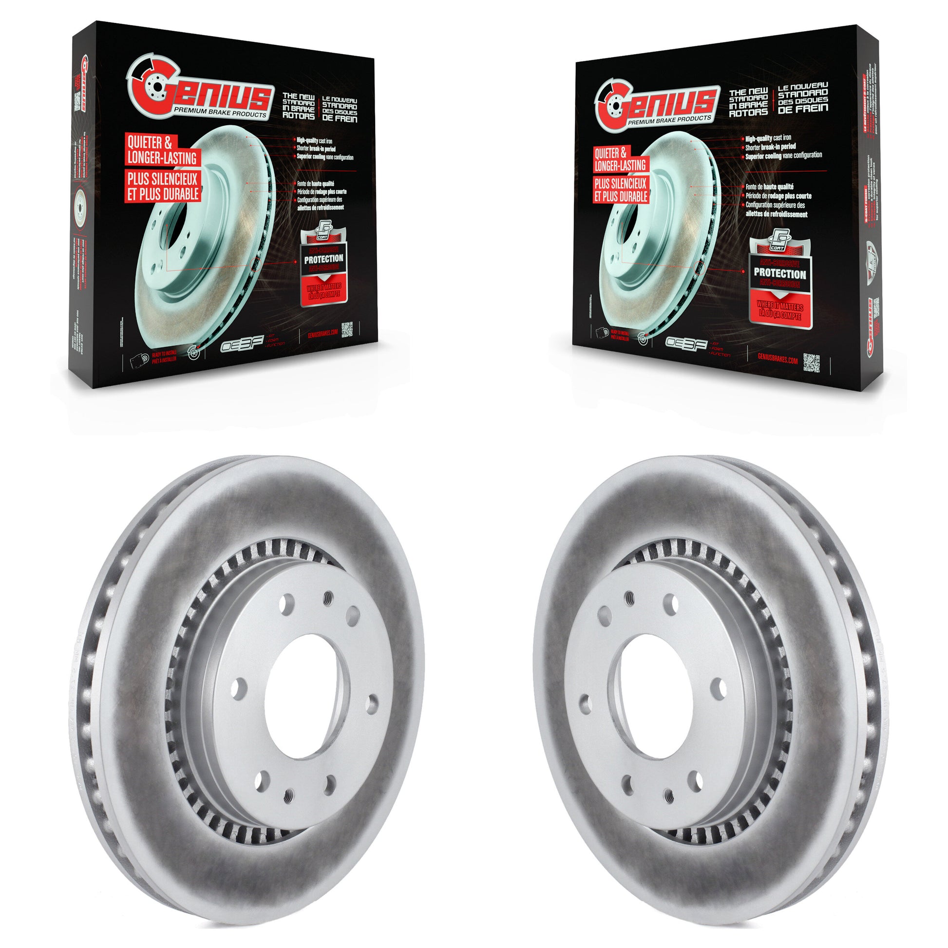 Genius KG-100039 Disc Brake Rotor for 2006-2009 GMC Envoy, Isuzu Ascender and More - Front