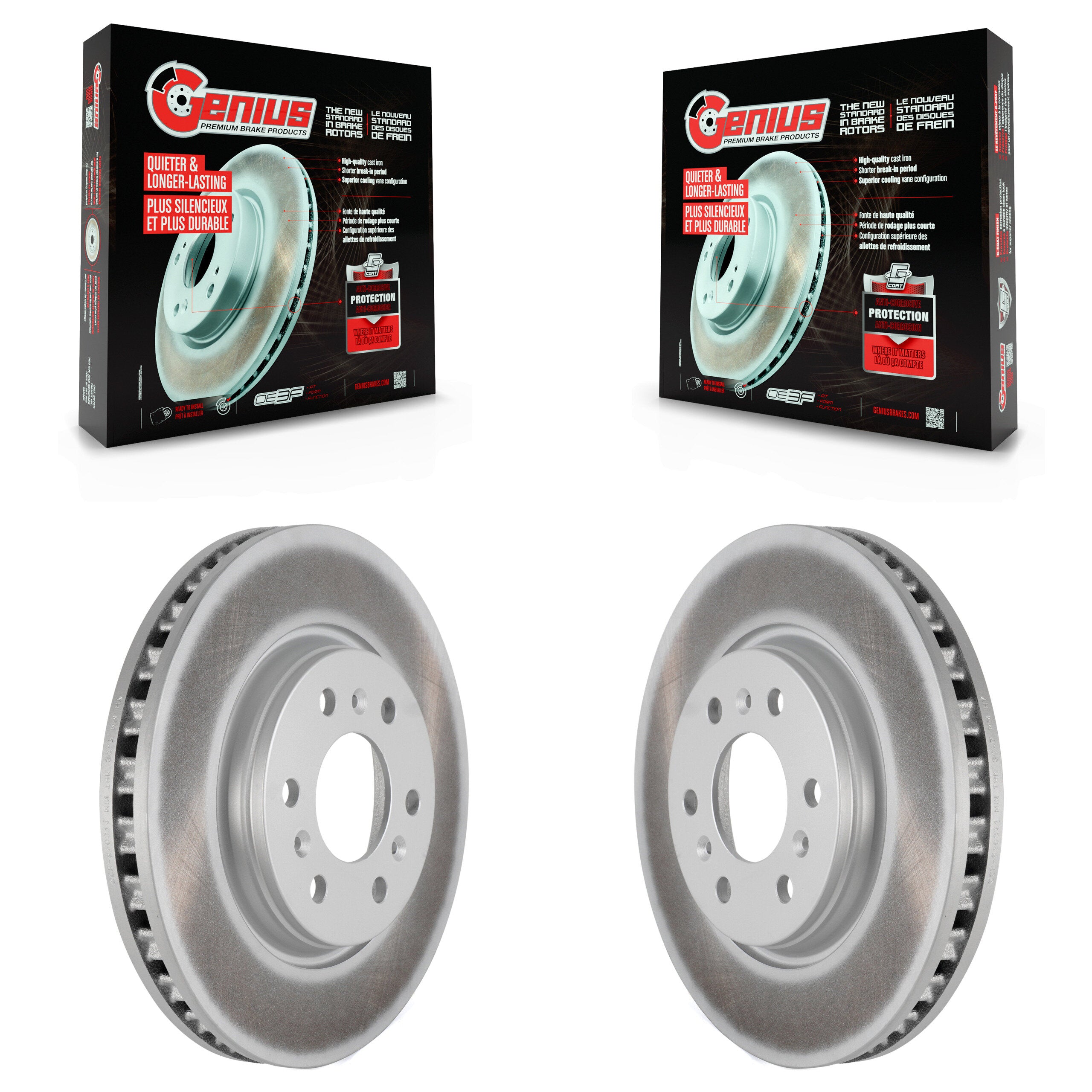 Genius KG-100040 Disc Brake Rotor for 2006-2009 Buick Terraza, Chevrolet Uplander and More - Front