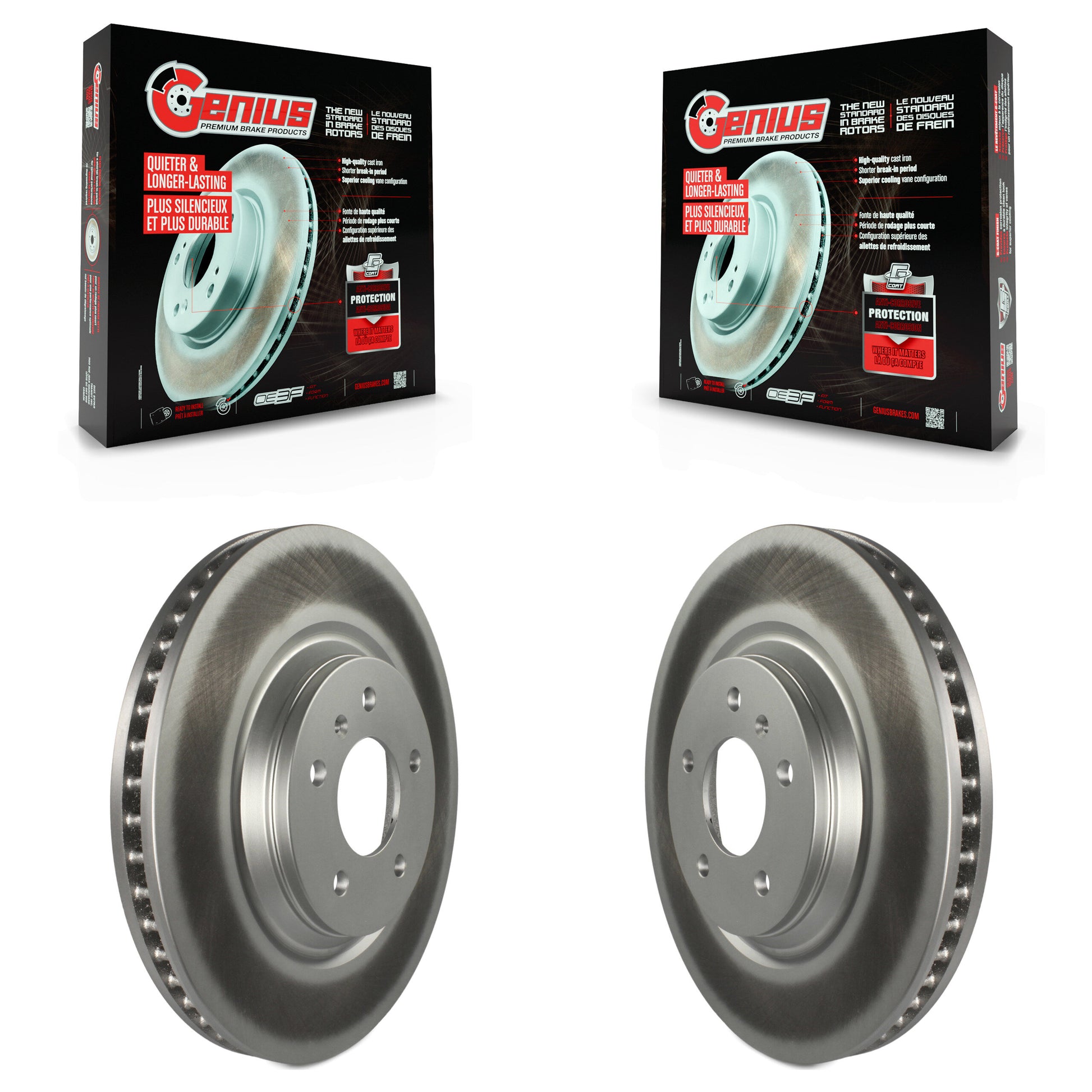 Genius KG-100042 Disc Brake Rotor for 2006-2016 Chevrolet Impala Limited, Chevrolet Impala and More - Front