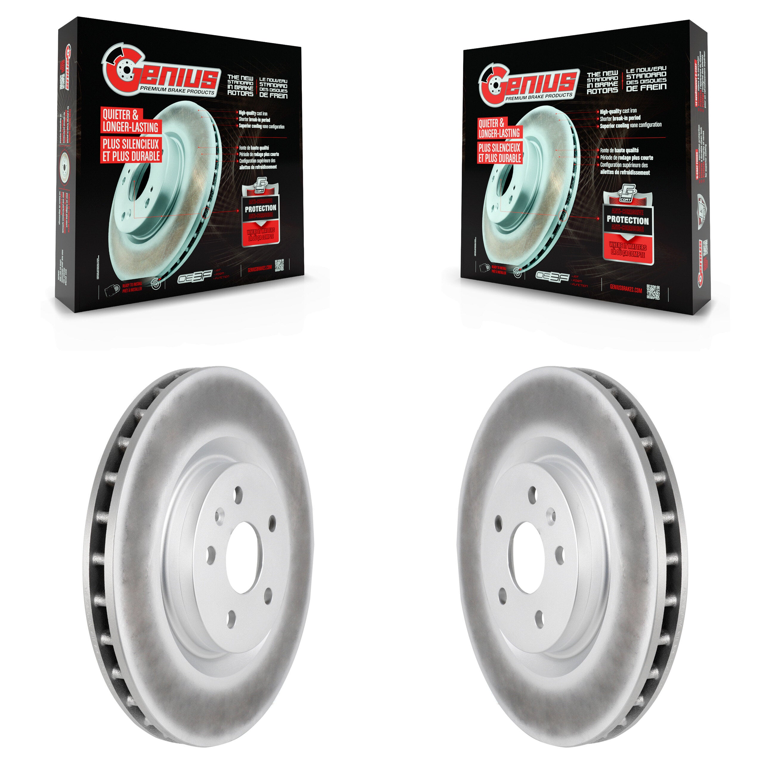 Genius KG-100053 Disc Brake Rotor for 2009-2017 Chevrolet SS, Buick Regal and More - Front