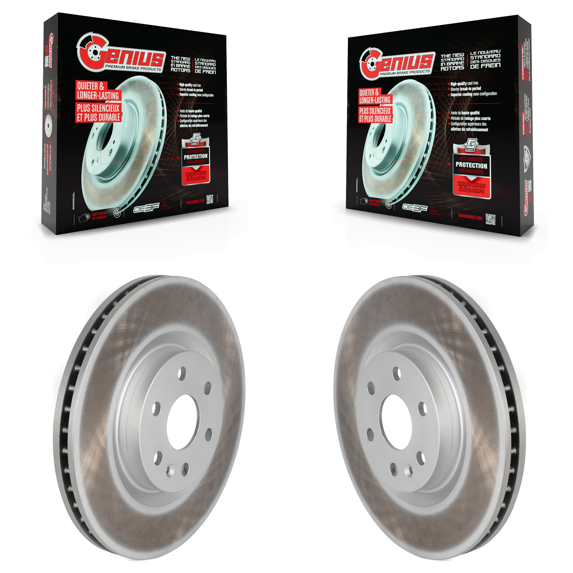 Genius KG-100054 Disc Brake Rotor for 2010-2016 Saab 9-4X, Cadillac SRX - Front