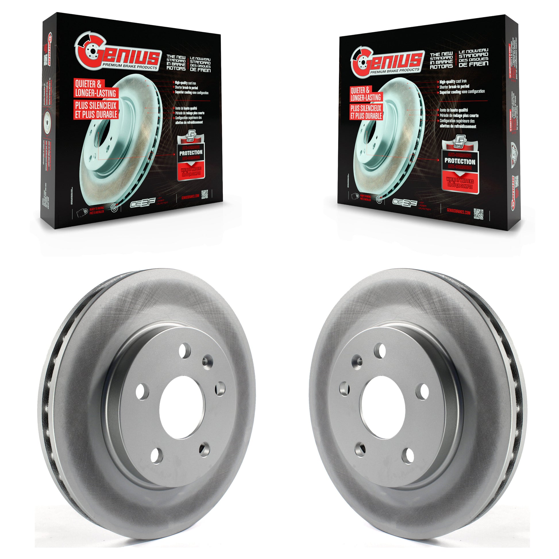 Genius KG-100056 Disc Brake Rotor for 2011-2017 Chevrolet Malibu Limited, Chevrolet Malibu and More - Front