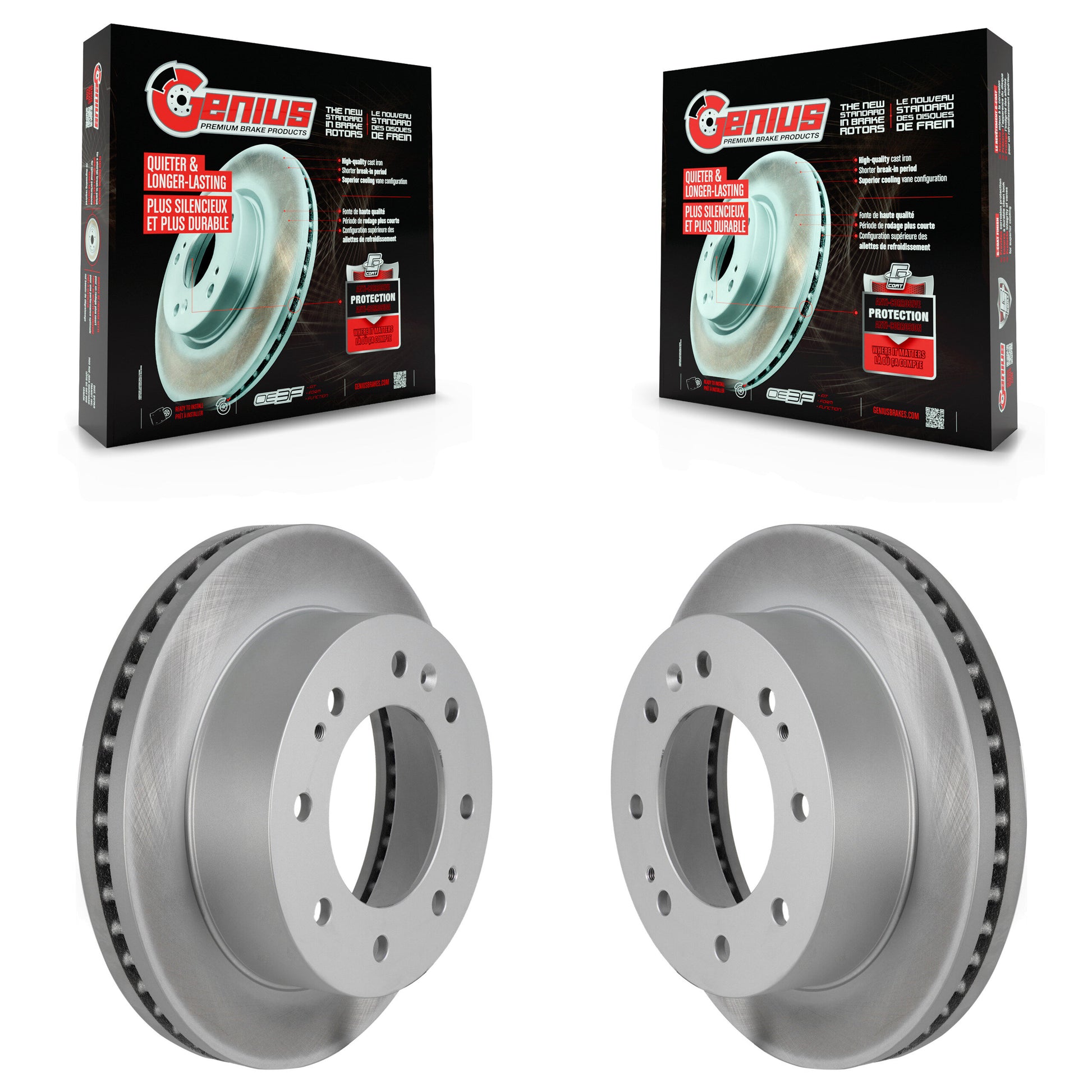 Genius KG-100057 Disc Brake Rotor for 2011-2024 Chevrolet Suburban, Chevrolet Suburban 3500 HD and More - Front
