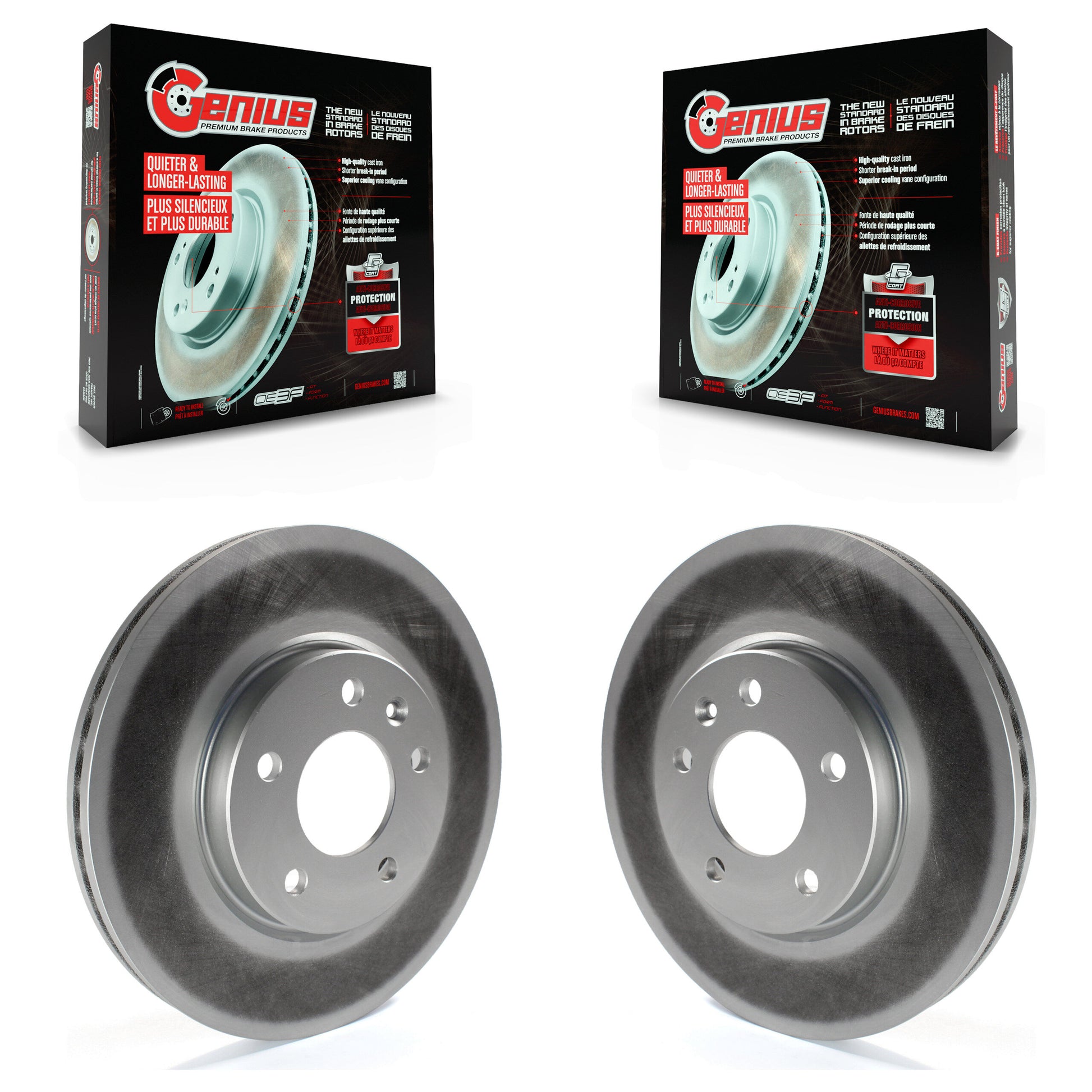 Genius KG-100058 Disc Brake Rotor for 2011-2024 Buick Envista, Chevrolet Trax and More - Front