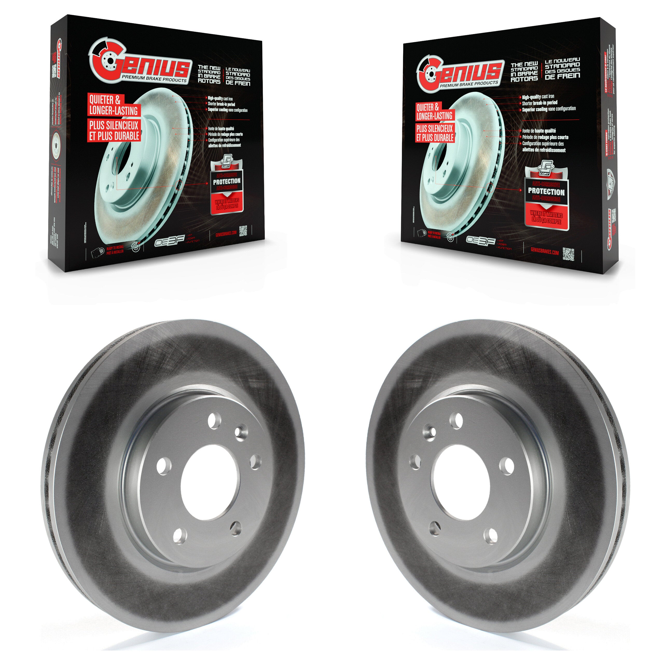 Genius KG-100058 Disc Brake Rotor for 2011-2024 Buick Envista, Chevrolet Trax and More - Front