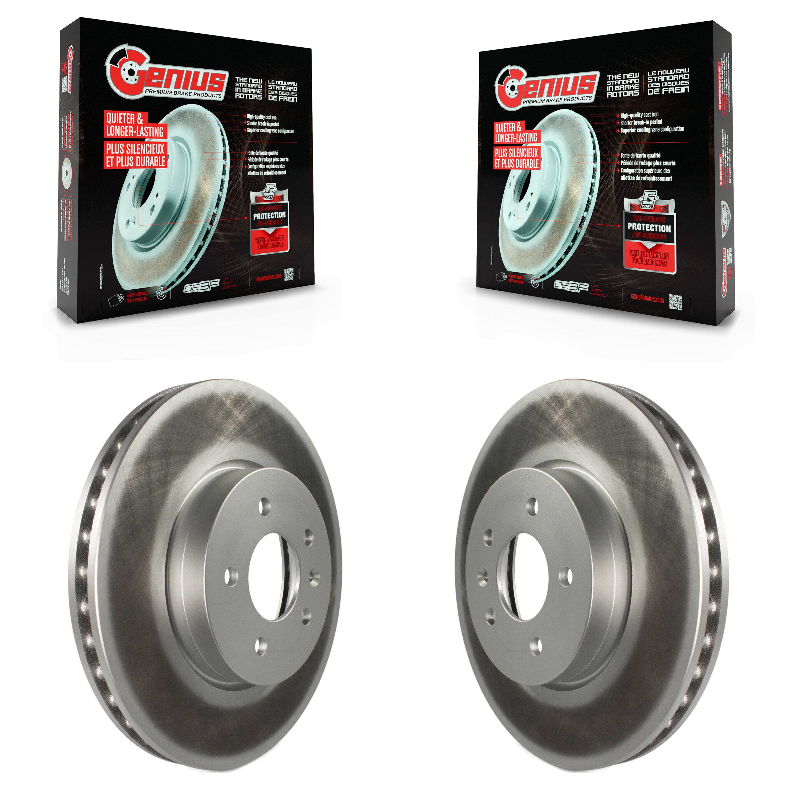 Genius KG-100061 Disc Brake Rotor for 2013-2024 Cadillac CT4, Cadillac ATS - Front