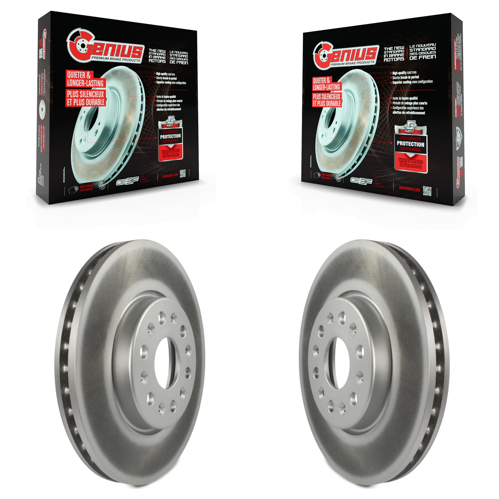 Genius KG-100063 Disc Brake Rotor for 2017-2025 Chevrolet Equinox EV, Buick Enclave and More - Front