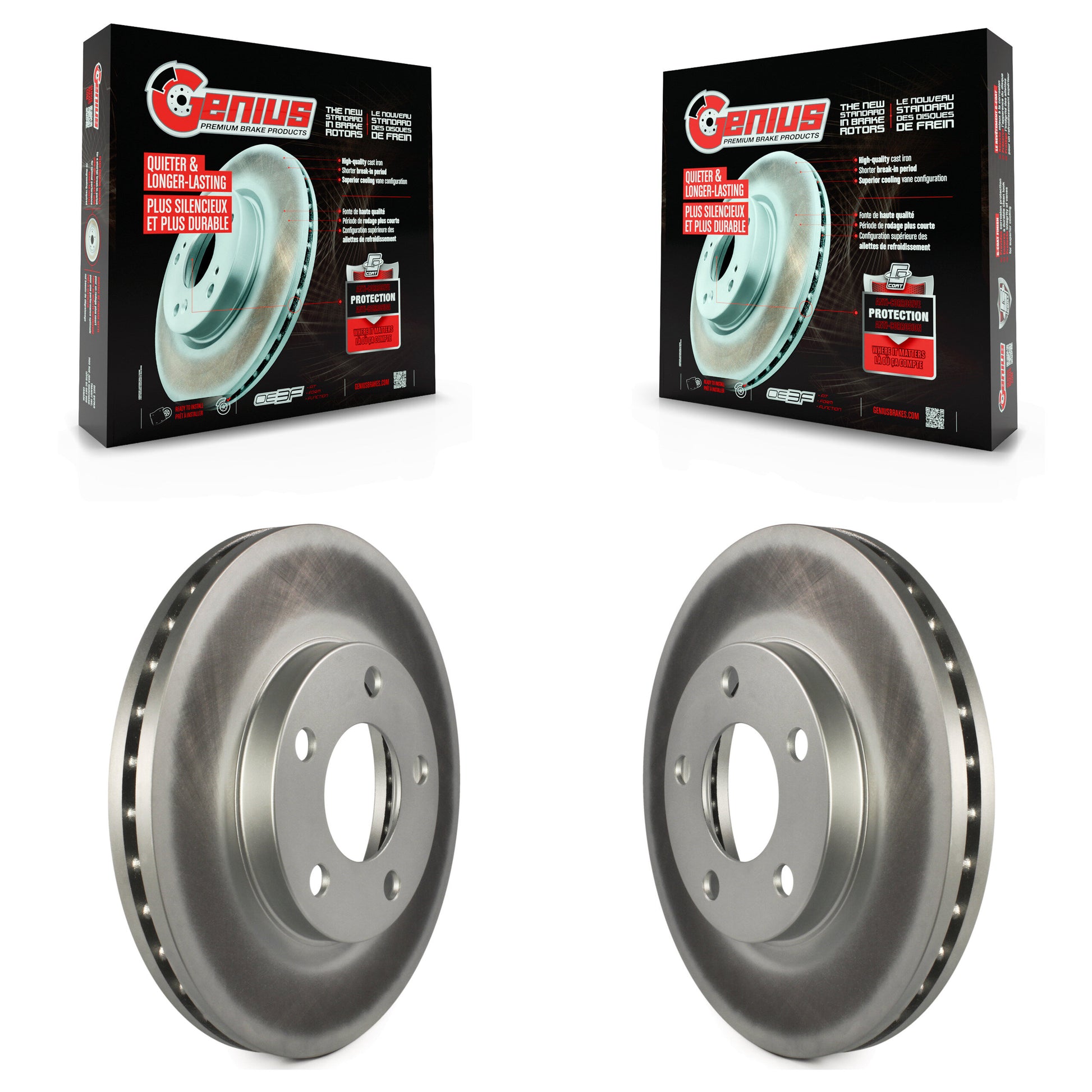 Genius KG-100066 Disc Brake Rotor for 1994-2004 Ford Mustang - Front