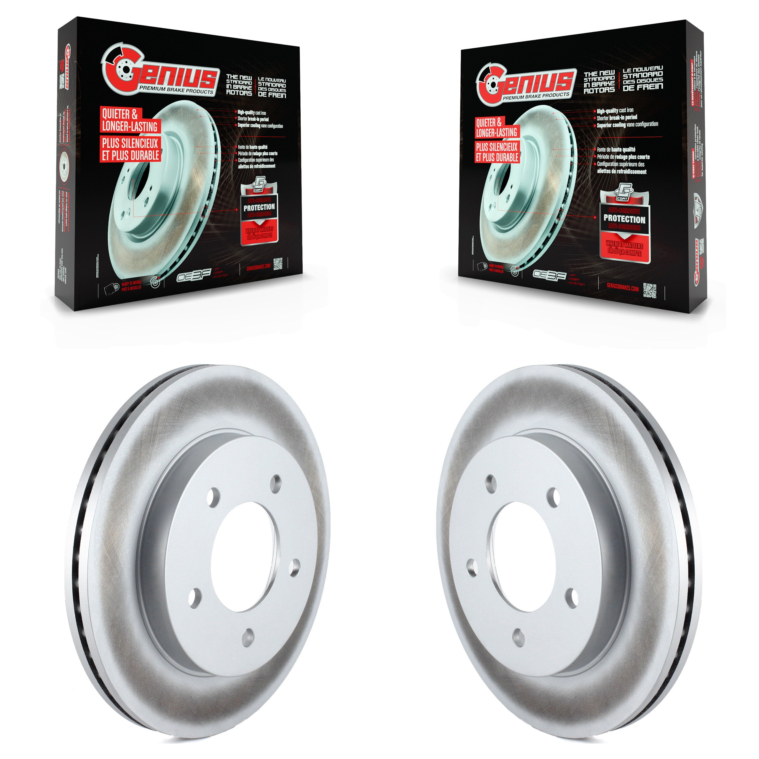 Genius KG-100068 Disc Brake Rotor for 1997-2004 Ford F-150 Heritage, Ford F-150 - Front
