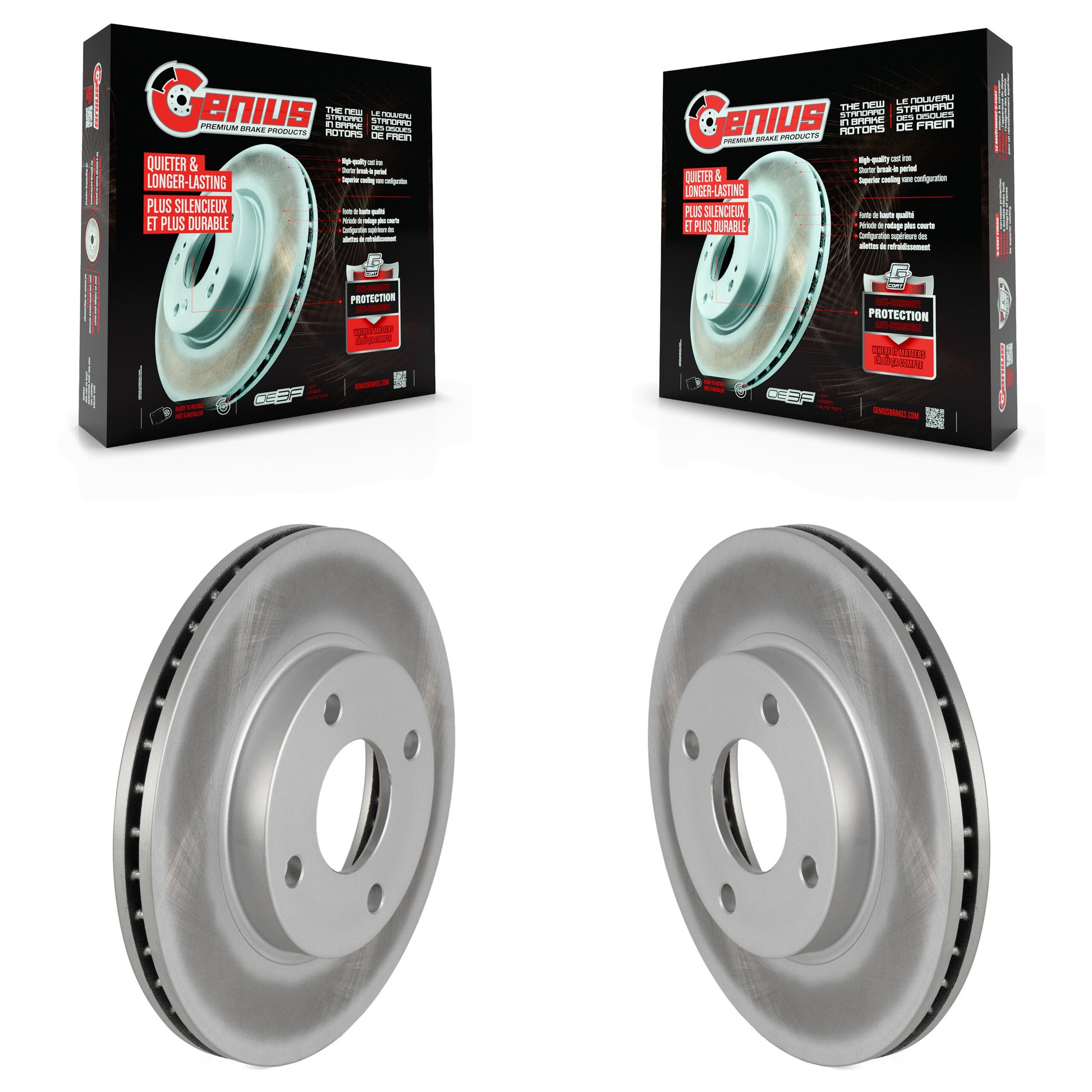 Genius KG-100071 Disc Brake Rotor for 2000-2004 Ford Focus - Front