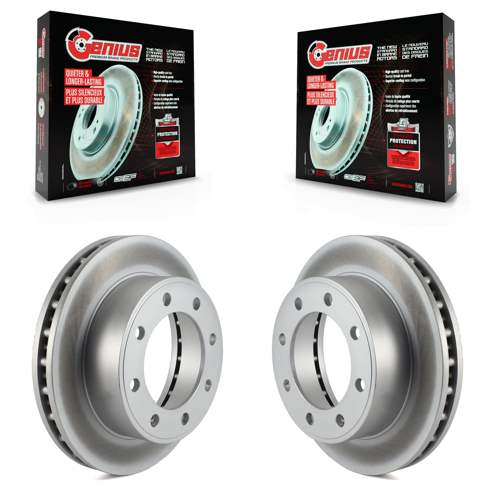 Genius KG-100072 Disc Brake Rotor for 1999-2005 Ford F-350 Super Duty, Ford F-450 Super Duty and More - Front