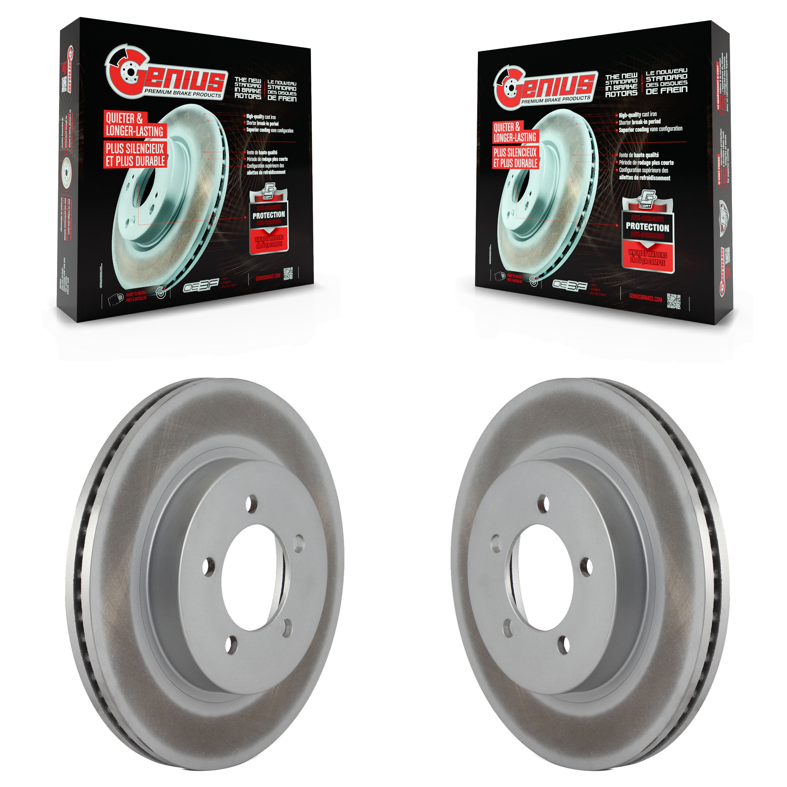 Genius KG-100073 Disc Brake Rotor for 2002-2005 Ford Explorer, Mercury Mountaineer - Front