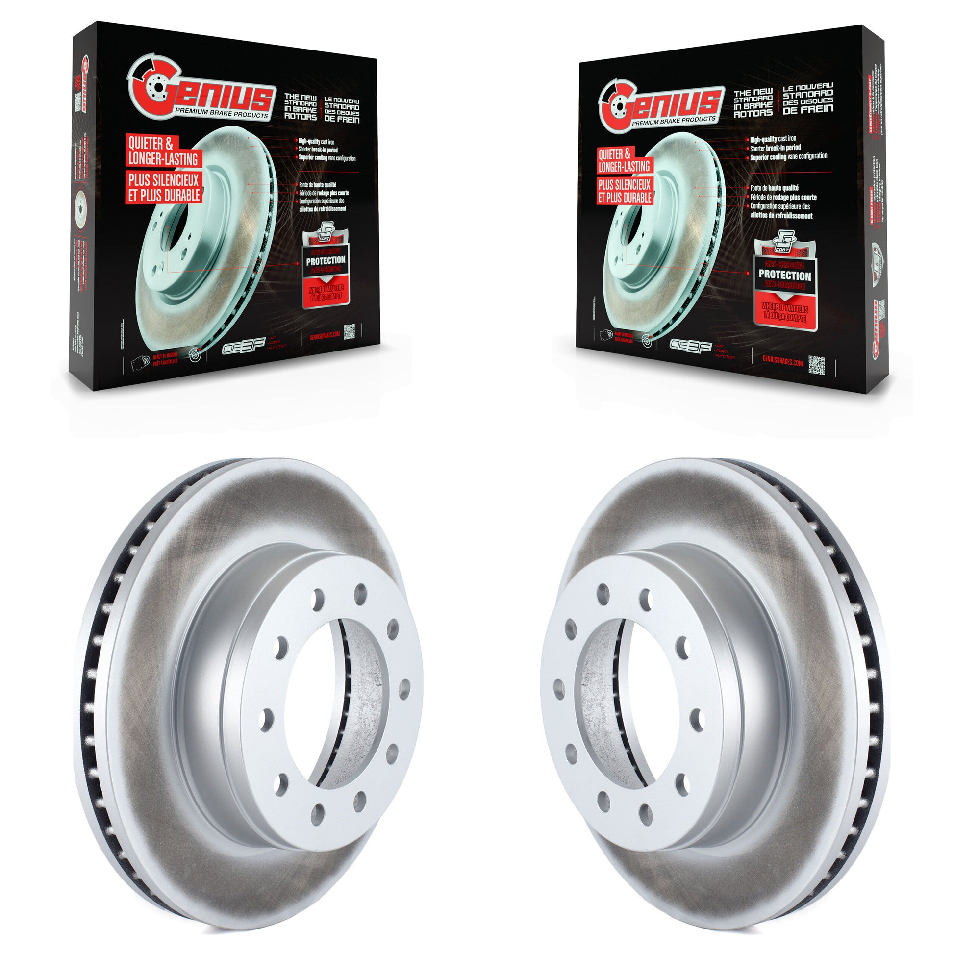 Genius KG-100084 Disc Brake Rotor for 2005-2016 Ford F-350 Super Duty, Ford F-250 Super Duty and More - Front