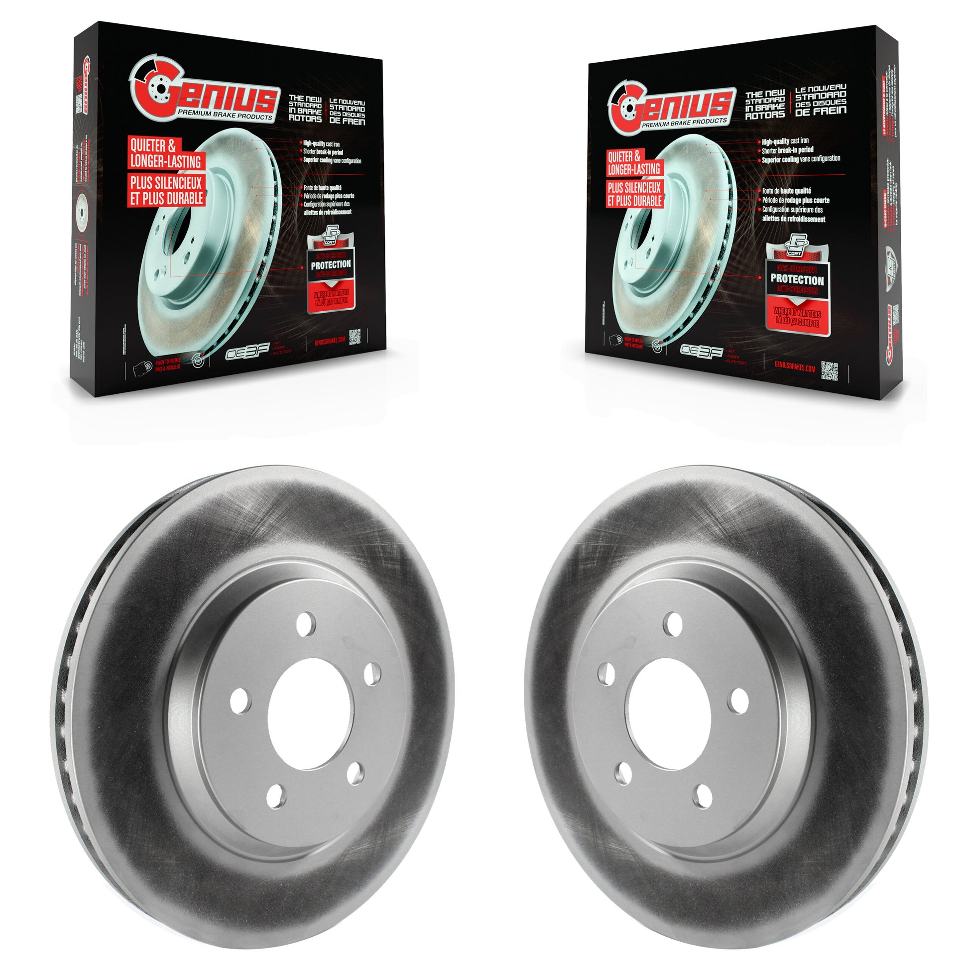 Genius KG-100087 Disc Brake Rotor for 2005-2014 Ford Mustang - Front