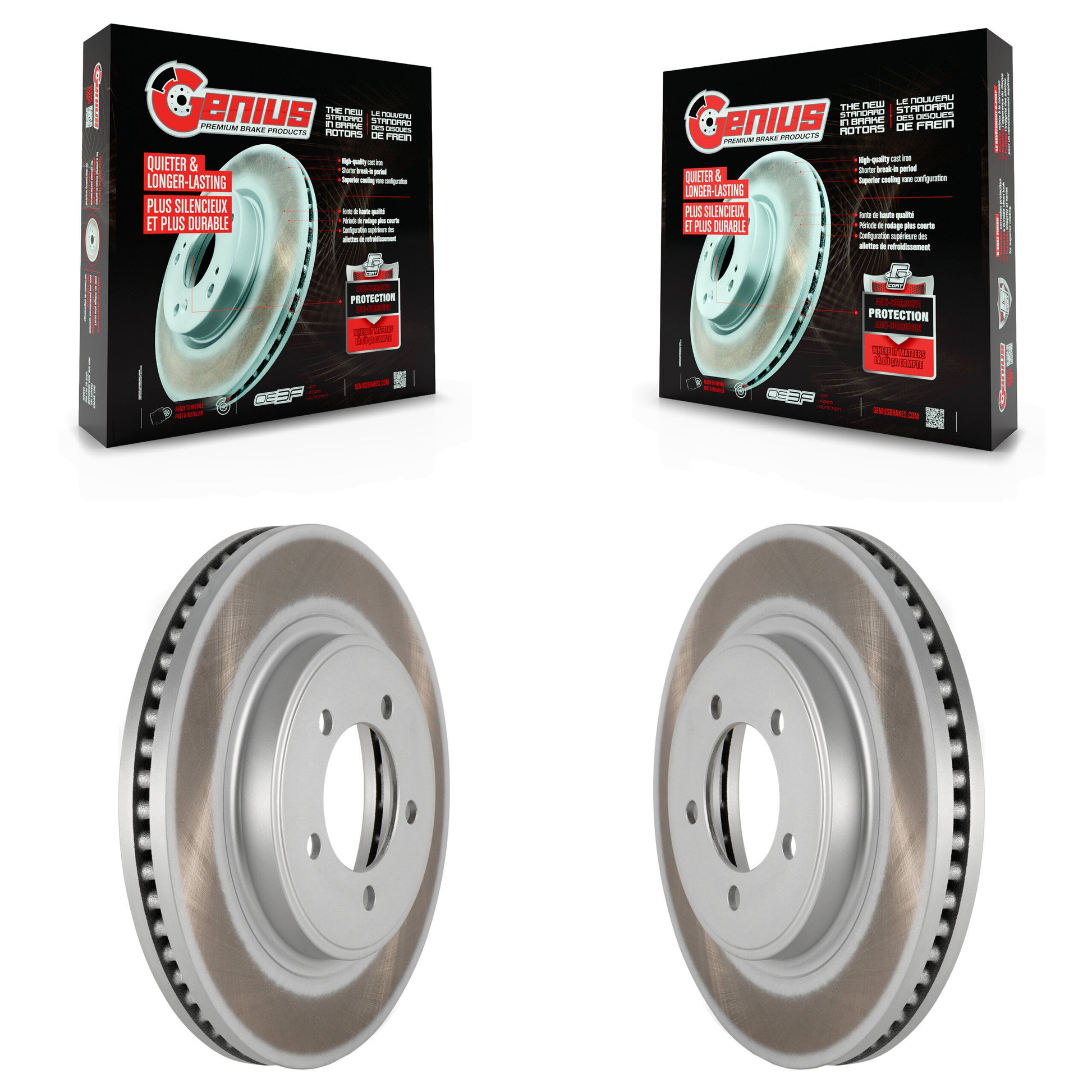 Genius KG-100089 Disc Brake Rotor for 2006-2010 Ford Explorer Sport Trac, Ford Explorer, Mercury Mountaineer - Front