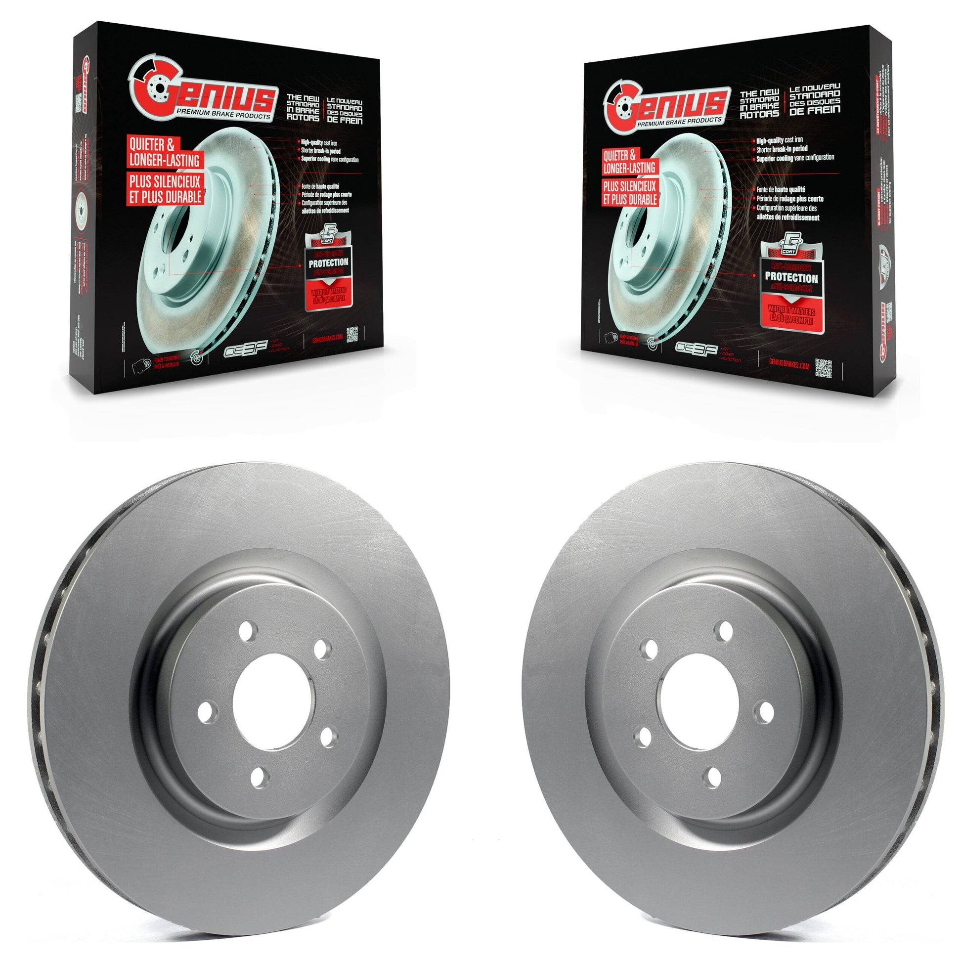 Genius KG-100090 Disc Brake Rotor for 2007-2014 Ford Mustang - Front