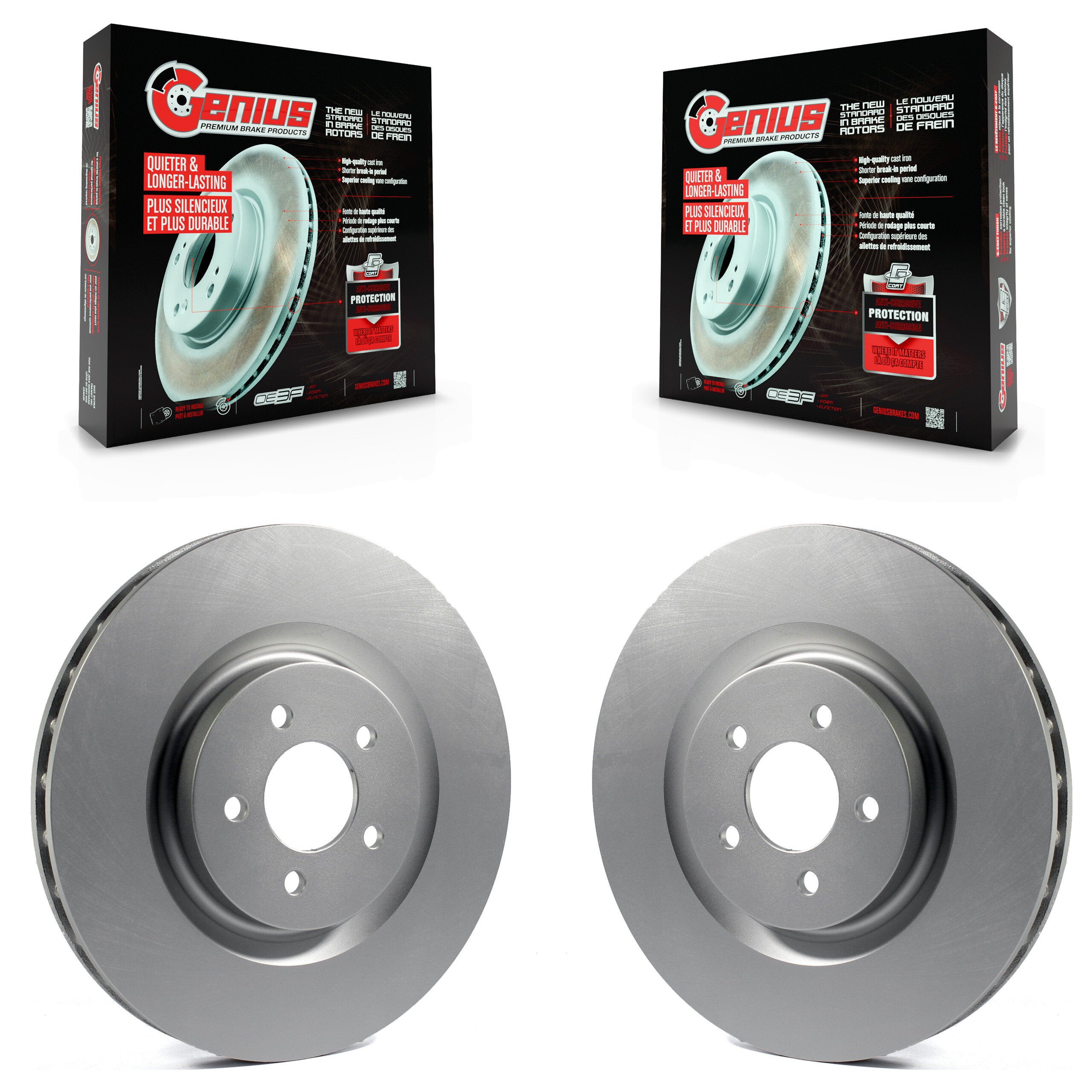 Genius KG-100090 Disc Brake Rotor for 2007-2014 Ford Mustang - Front