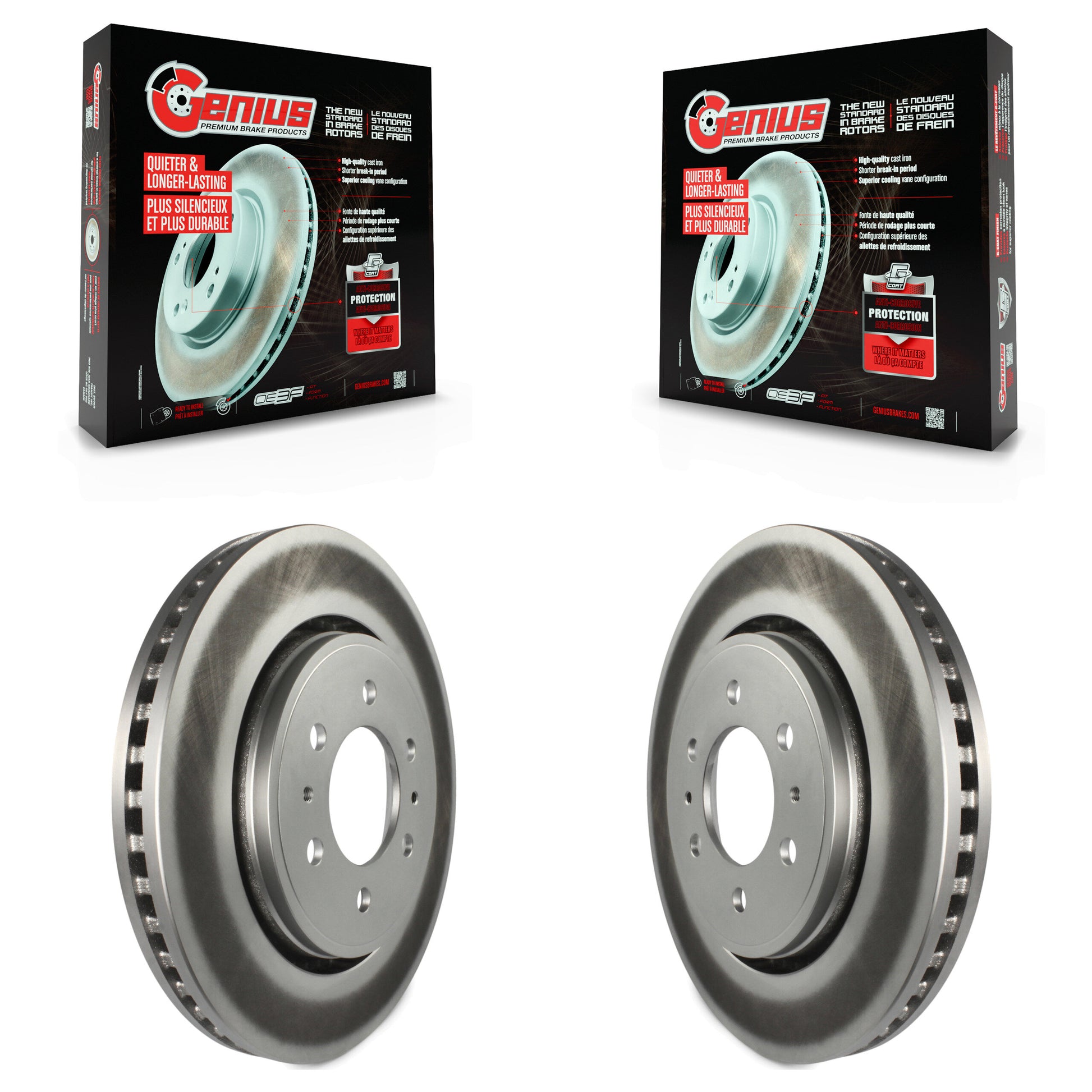 Genius KG-100091 Disc Brake Rotor for 2007-2021 Ford F-150, Ford Expedition, Lincoln Navigator - Front