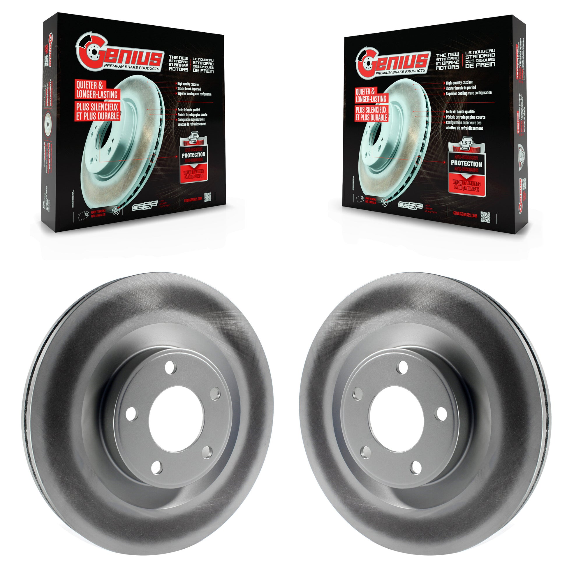 Genius KG-100092 Disc Brake Rotor for 2007-2015 Ford Edge, Lincoln MKX - Front
