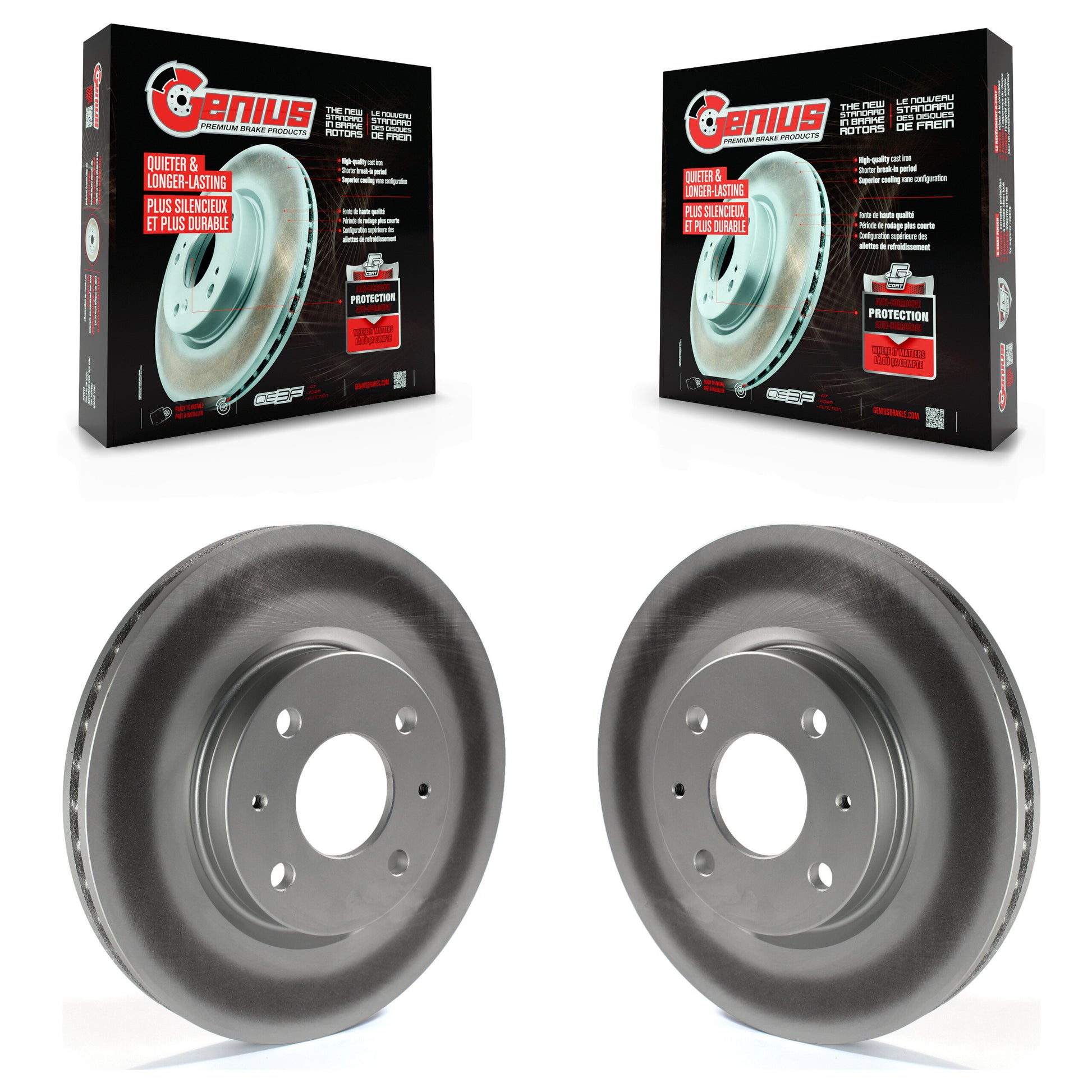 Genius KG-100094 Disc Brake Rotor for 2008-2011 Ford Focus - Front